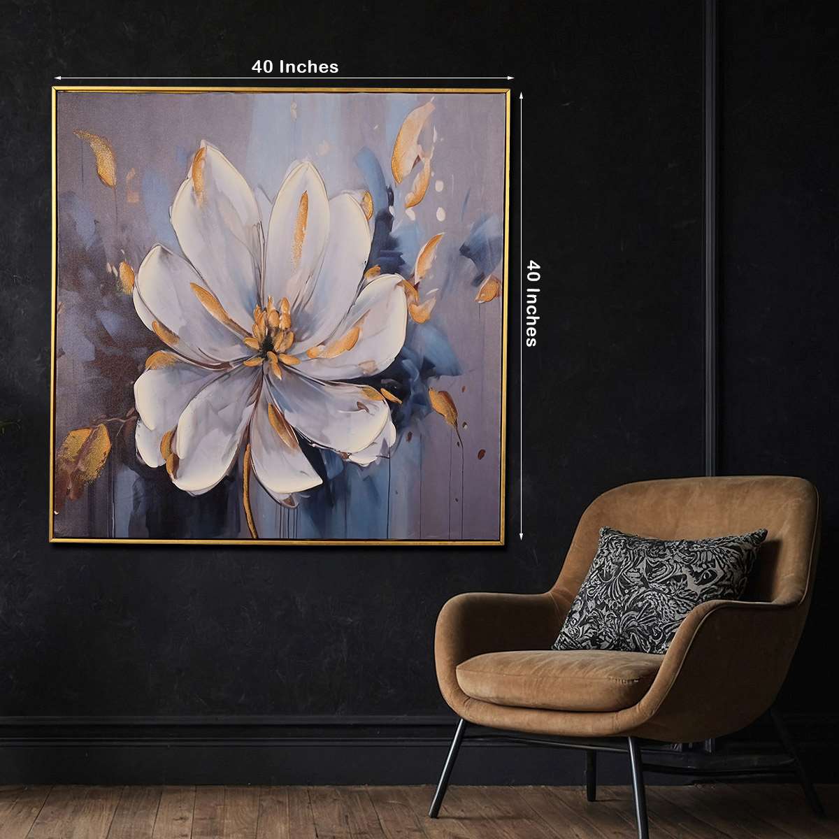 Bloom of Spring Hand Painted Wall Painting with Floating Frame - Image 5