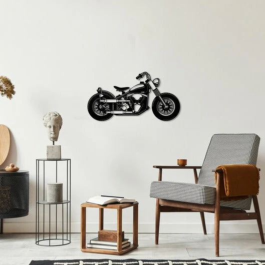 Bobber Bike Metal Wall Hanging for Café & Garage Decor - Image 5