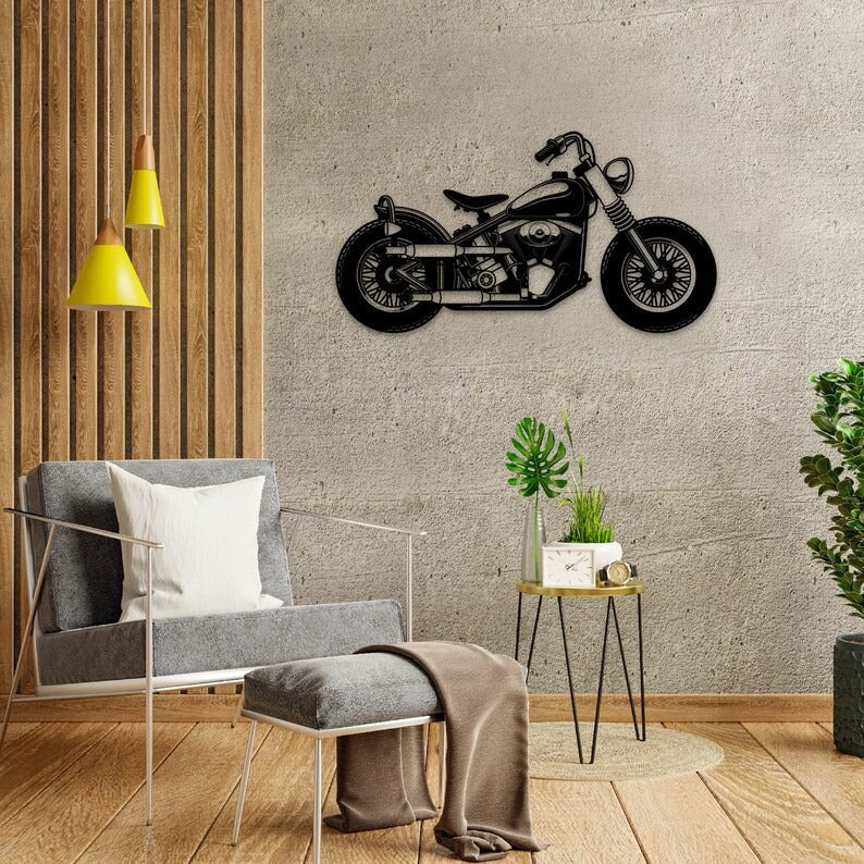 Bobber Bike Metal Wall Hanging for Café & Garage Decor - Image 6