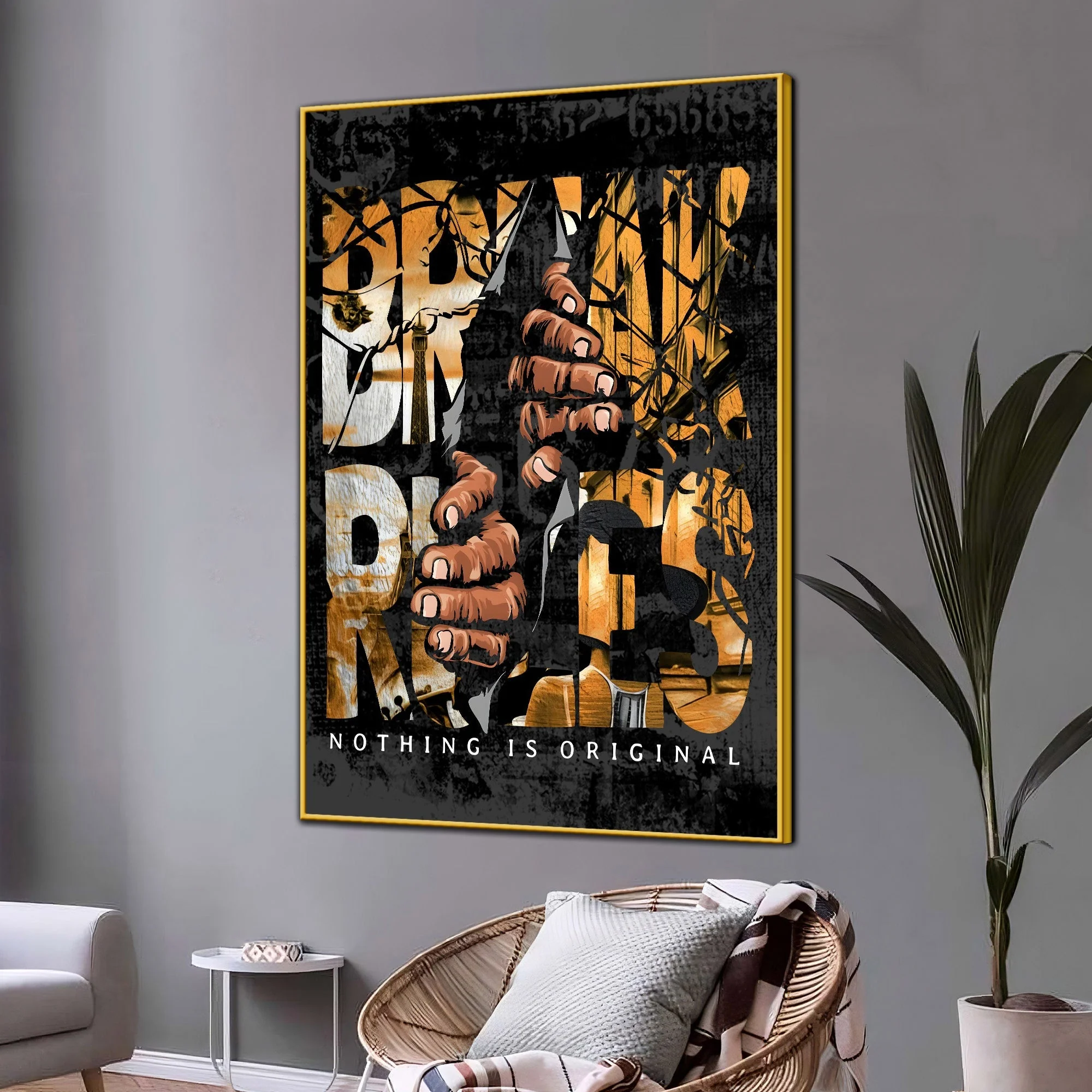 Break The Rule Or Make The Rule Cotton Canvas Wall Painting - Image 3