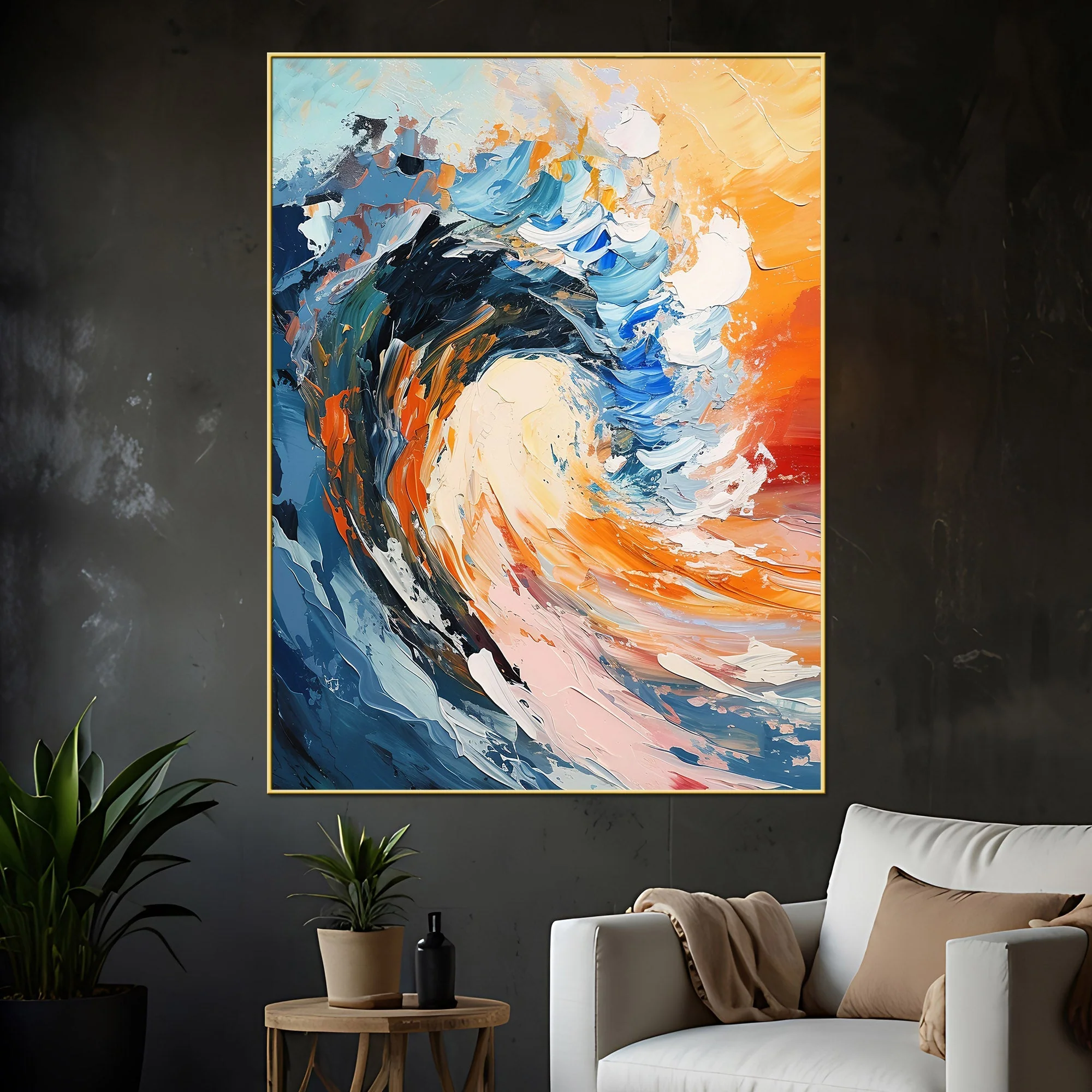 Brine Of The Ocean Cotton Canvas Wall Painting - Image 2