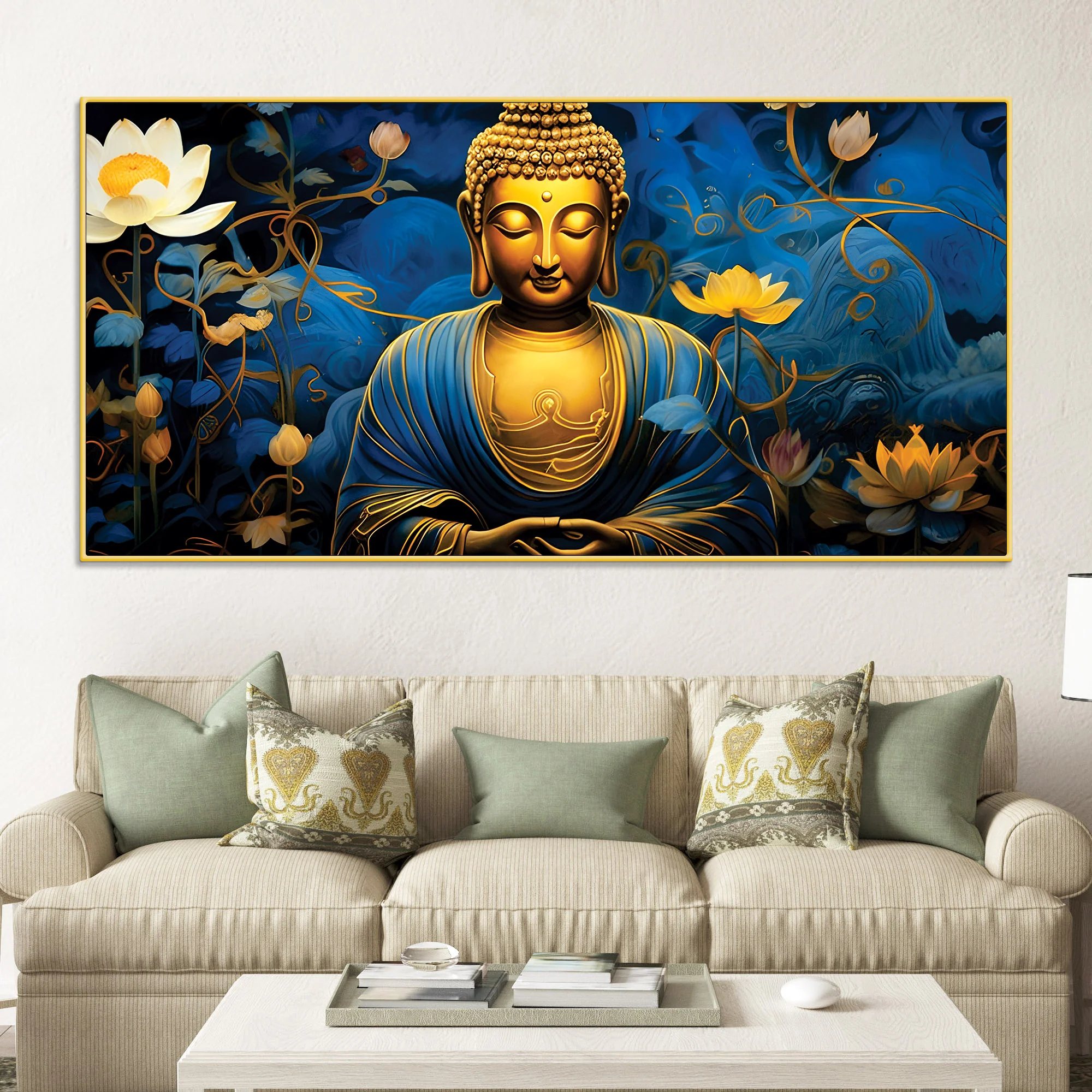 Buddha Blessing Painting for Good Vibes Home Décor - Image 2