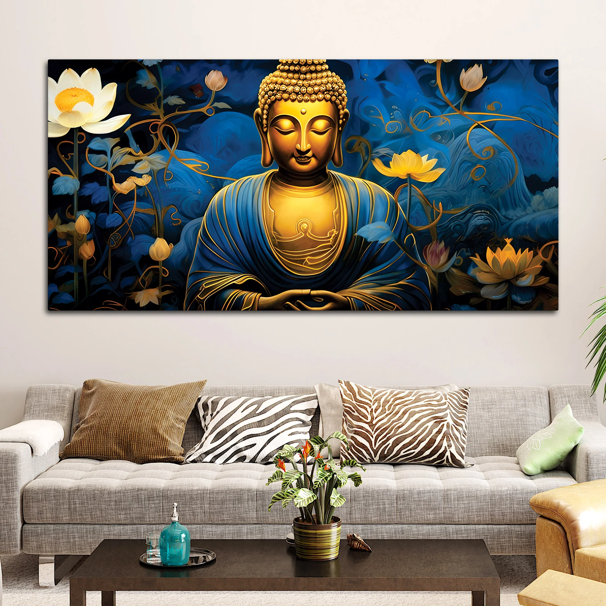 Buddha Blessing Painting for Good Vibes Home Décor - Image 3