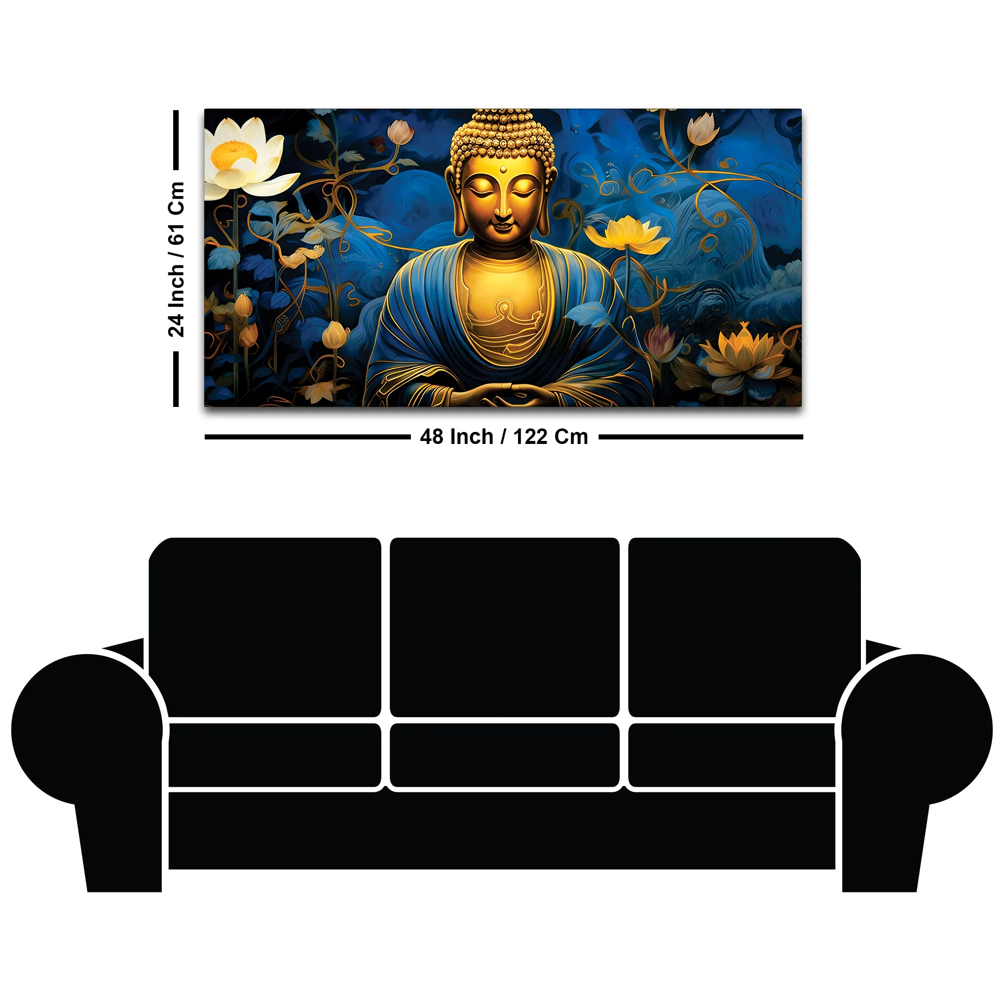 Buddha Blessing Painting for Good Vibes Home Décor - Image 8