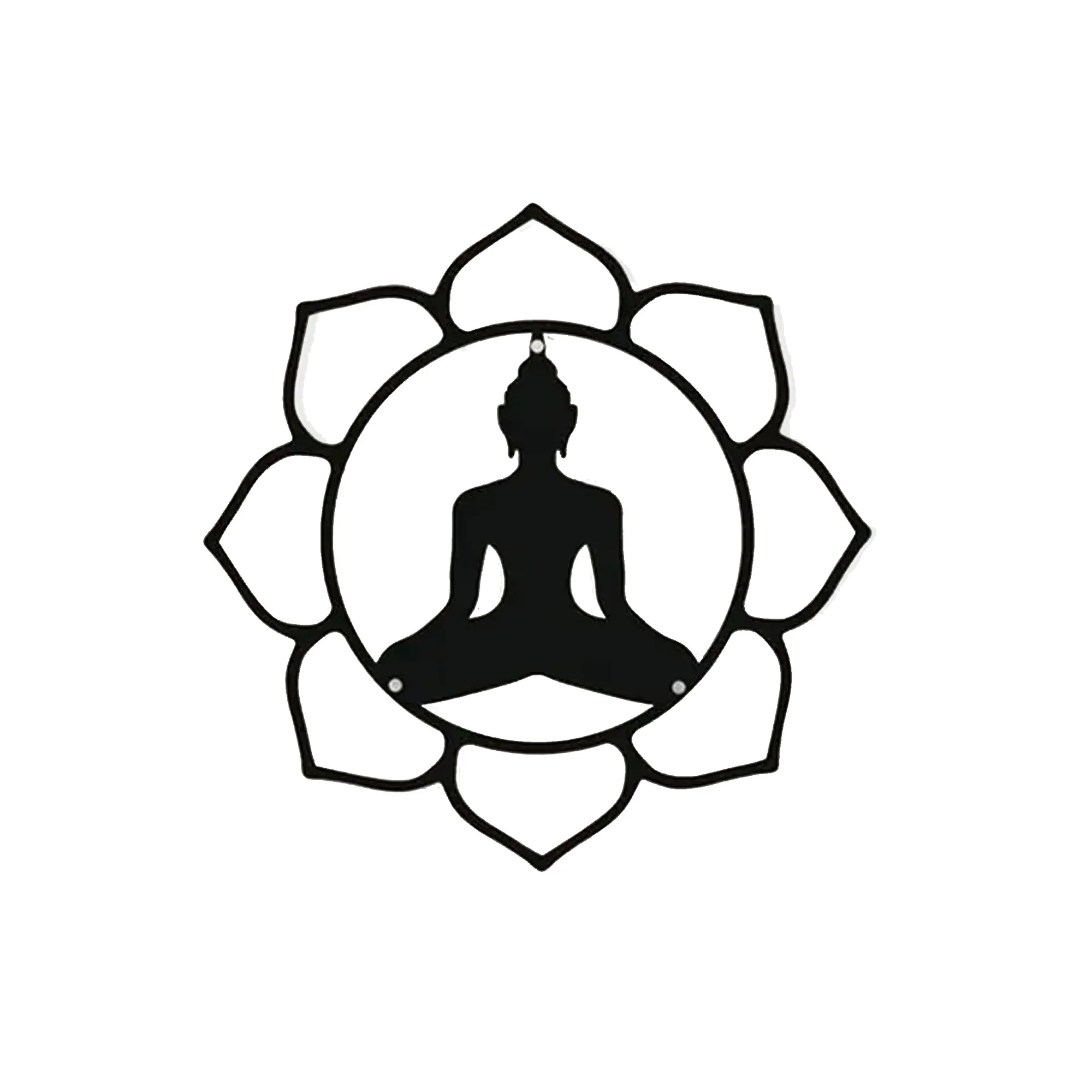 Buddha Calm & Peaceful Statue Metal Art Wall Decor - Image 3