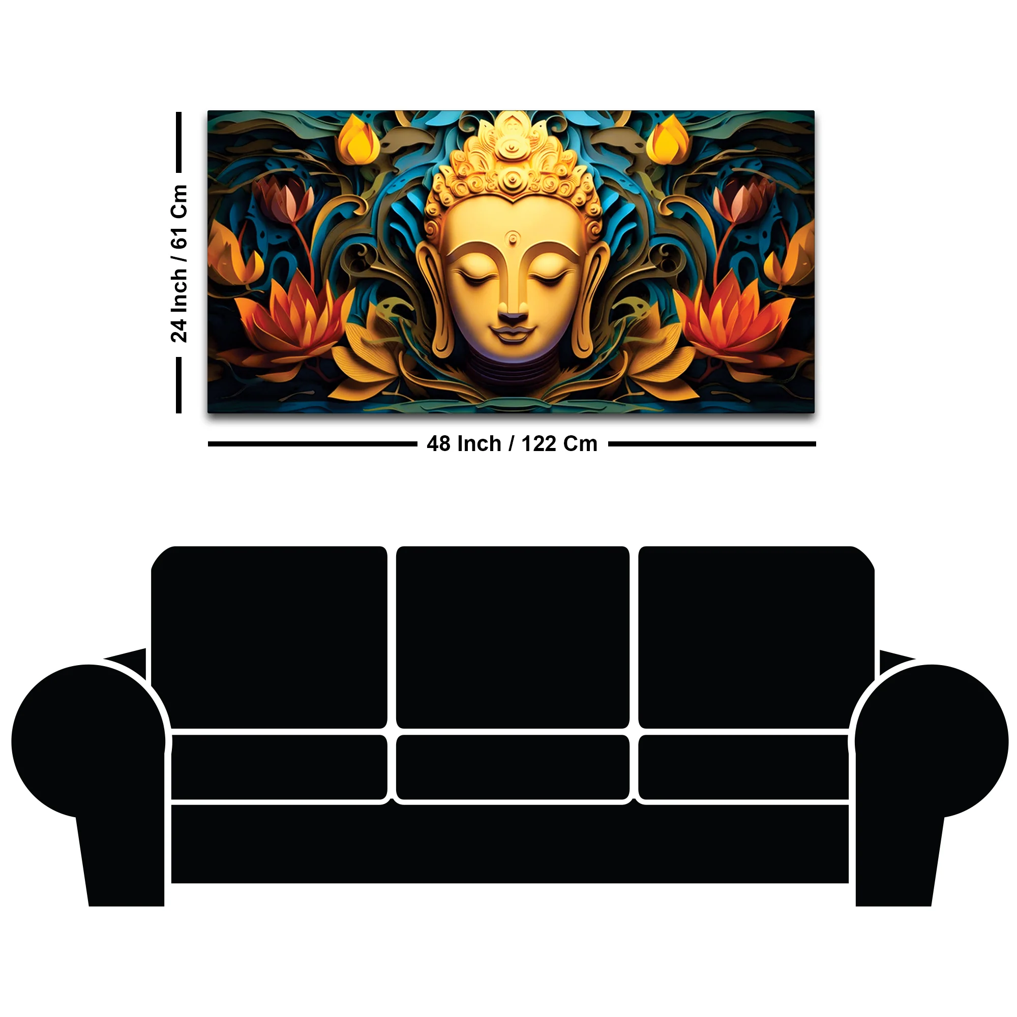 Buddha Divine Calm Painting for Decor - Image 8