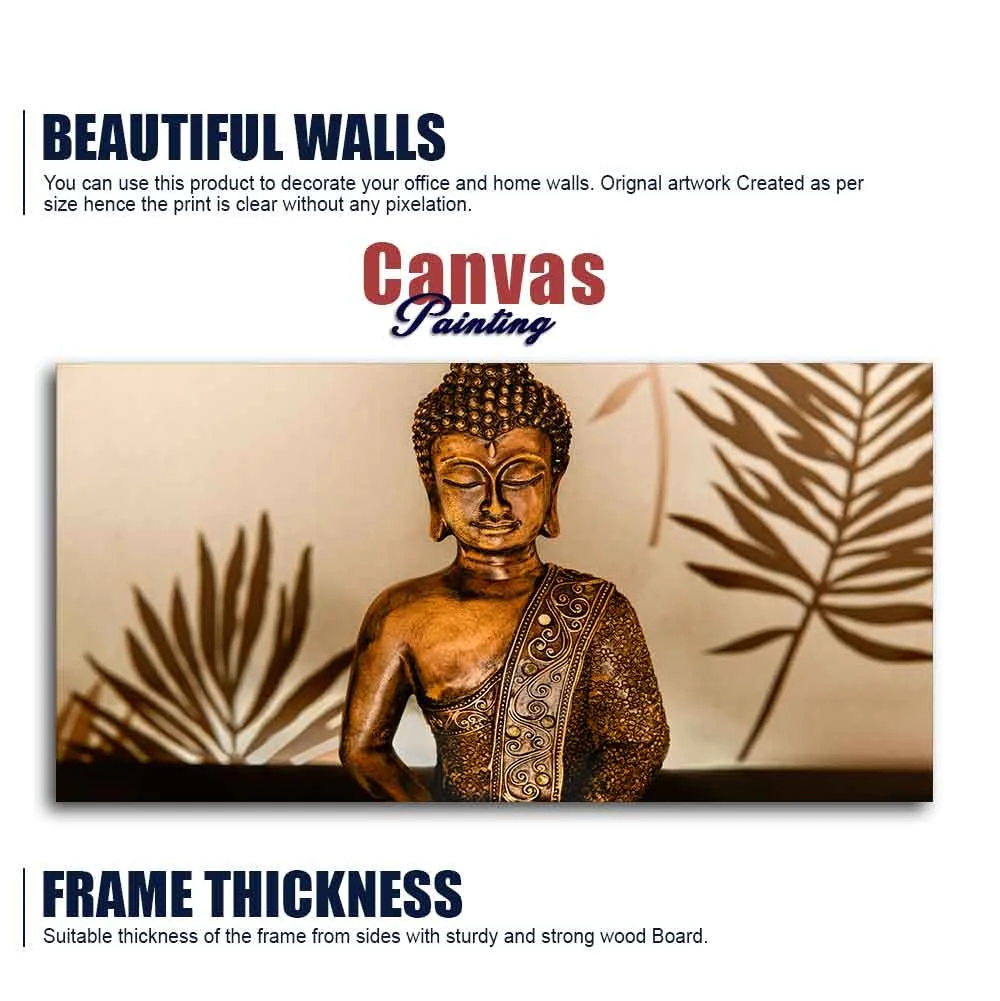 Buddha in Lotus Position with Serene Smile Wall Painting - Image 6