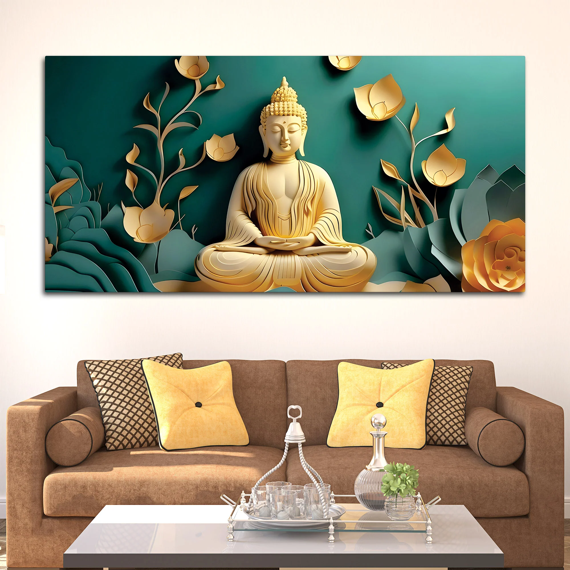 Buddha Wall Painting – Luxury Spiritual Decor - Image 2