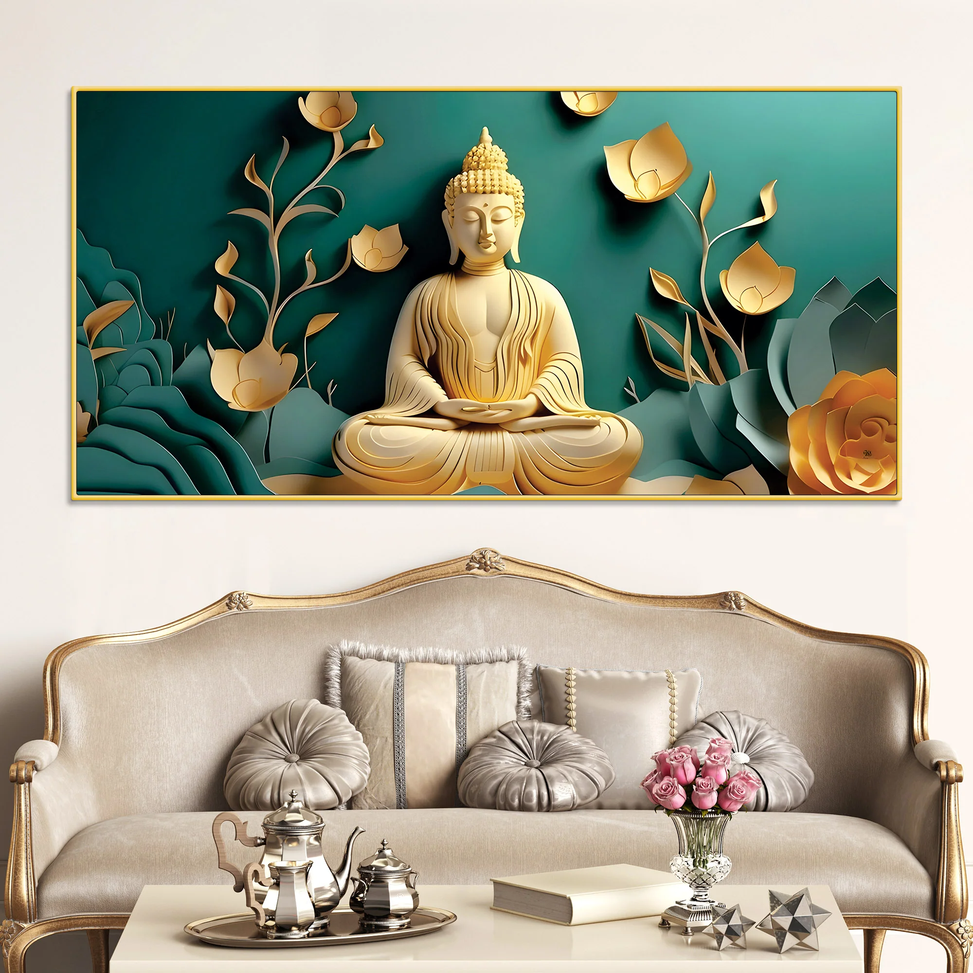 Buddha Wall Painting – Luxury Spiritual Decor - Image 3