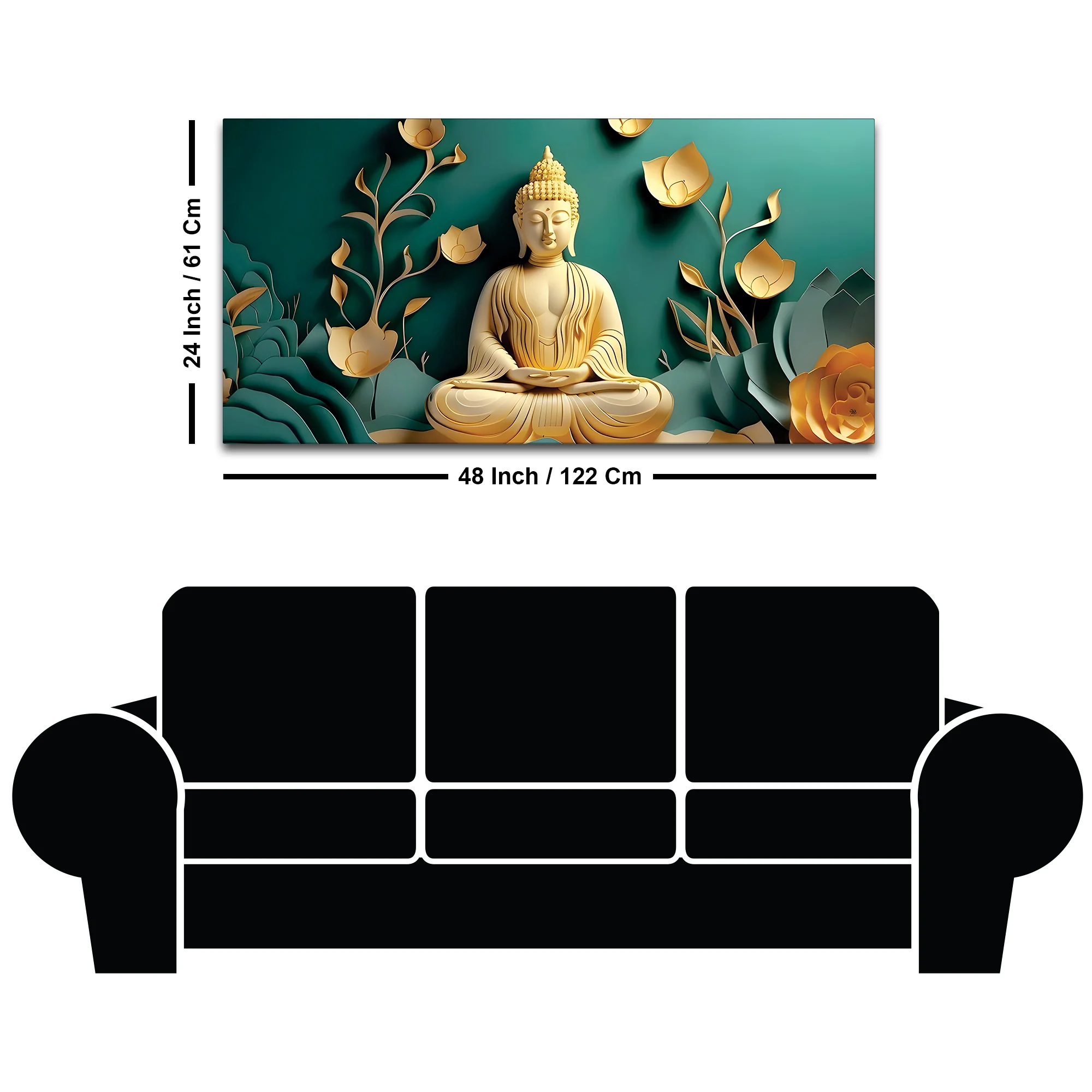 Buddha Wall Painting – Luxury Spiritual Decor - Image 8