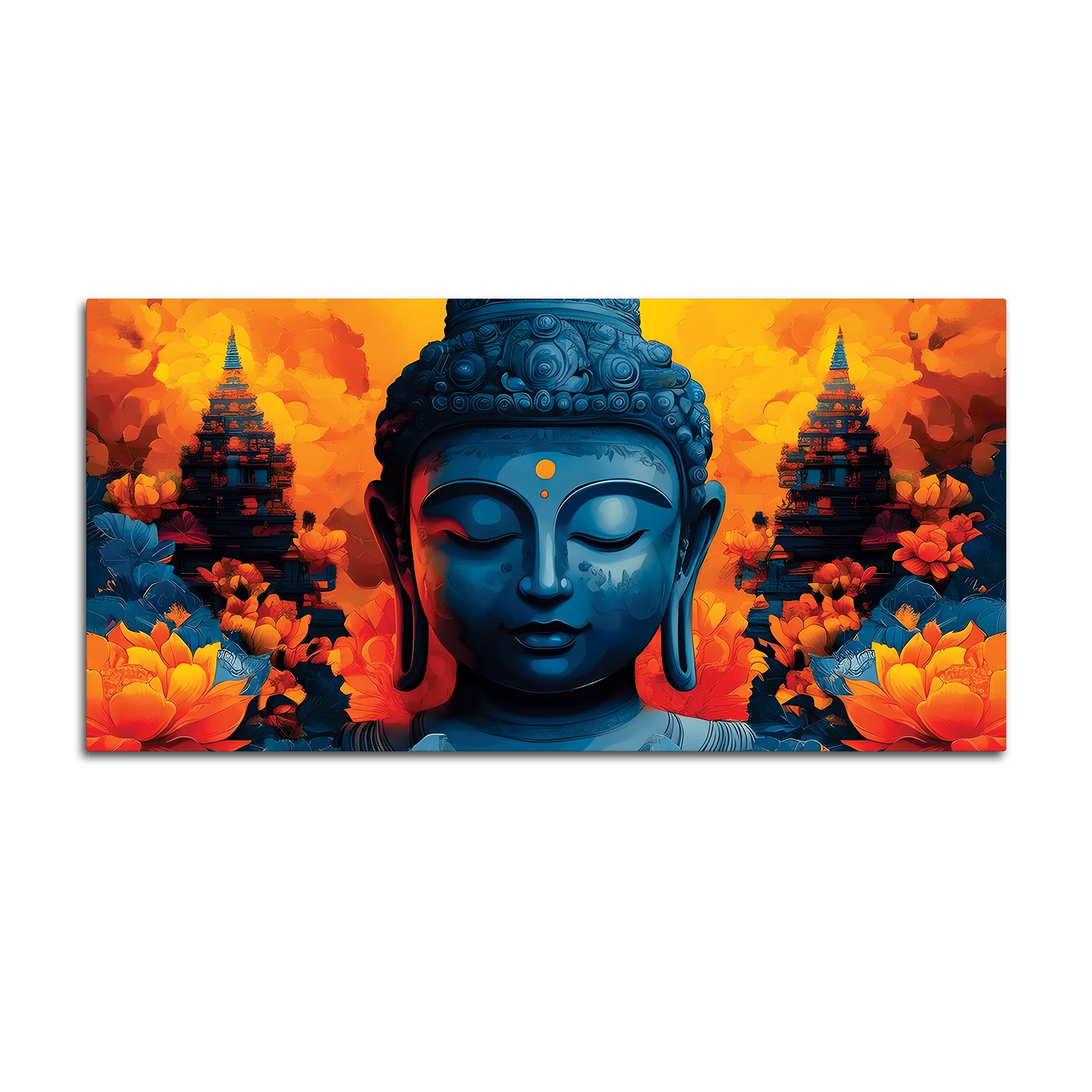 Buddha Lotus Wall Art – Luxury Spiritual Canvas Painting - Image 4