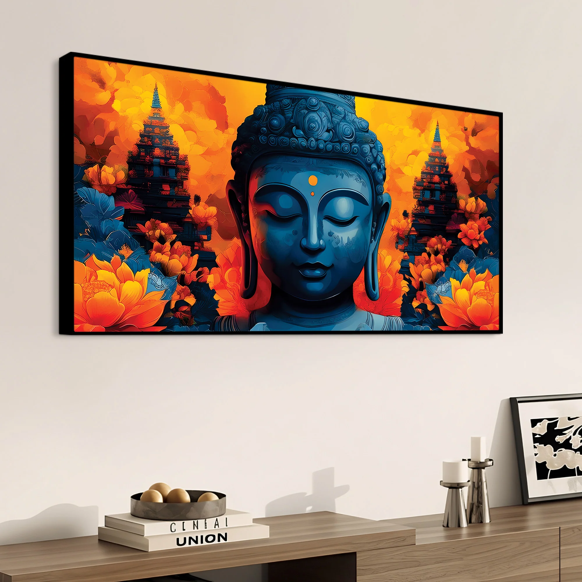Buddha Lotus Wall Art – Luxury Spiritual Canvas Painting - Image 5