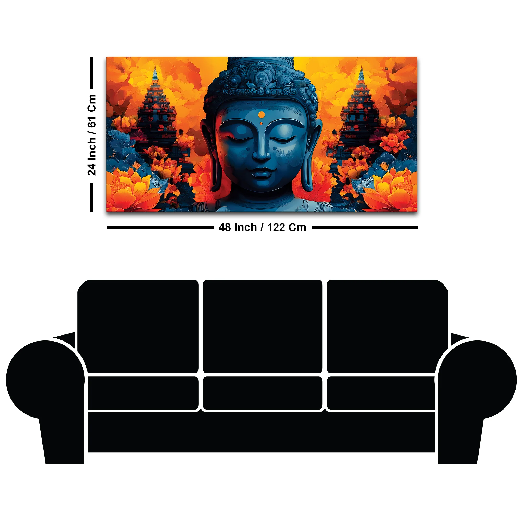 Buddha Lotus Wall Art – Luxury Spiritual Canvas Painting - Image 8