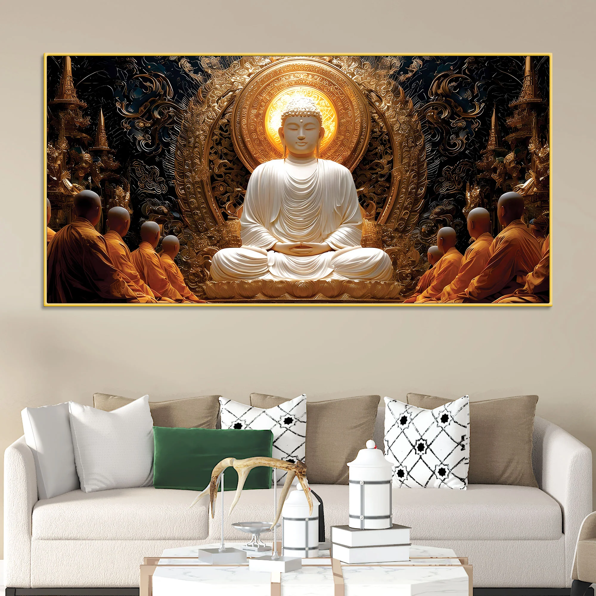 Buddha Meditation Wall Painting – Peaceful Home Decor - Image 2
