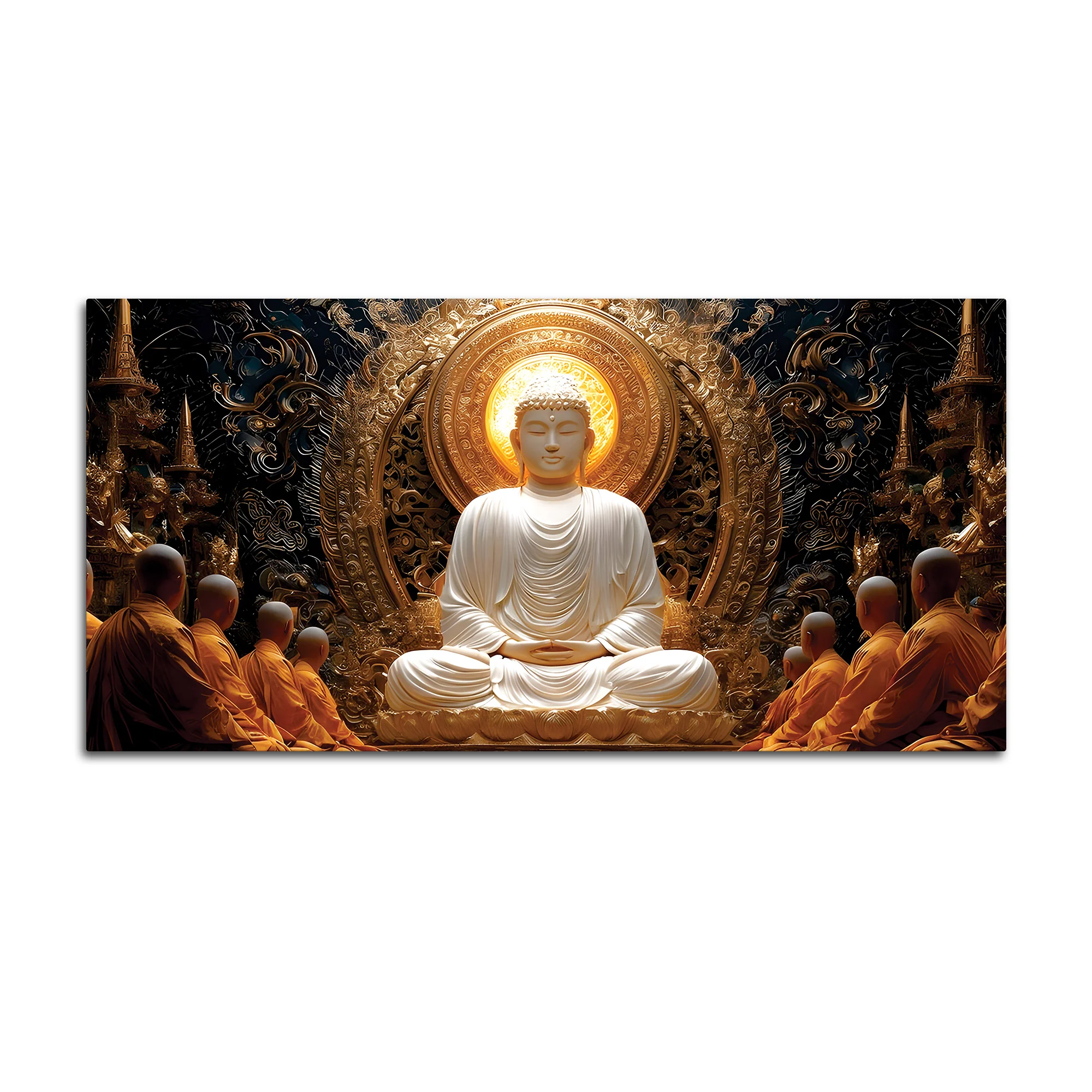 Buddha Meditation Wall Painting – Peaceful Home Decor - Image 4