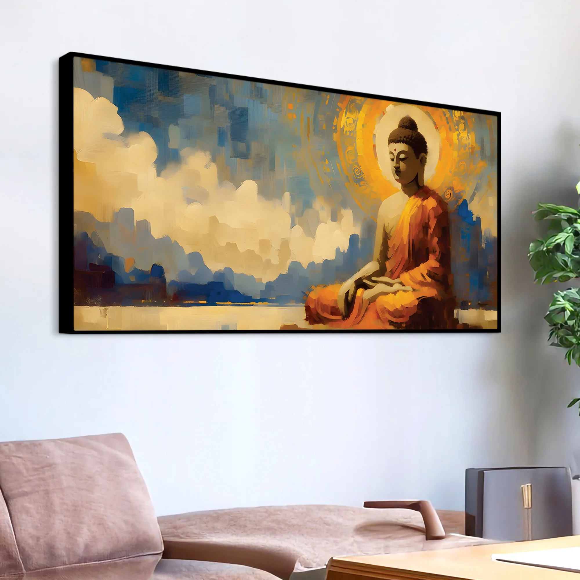 Buddha Meditation Wall Painting – Modern Luxury Decor - Image 5