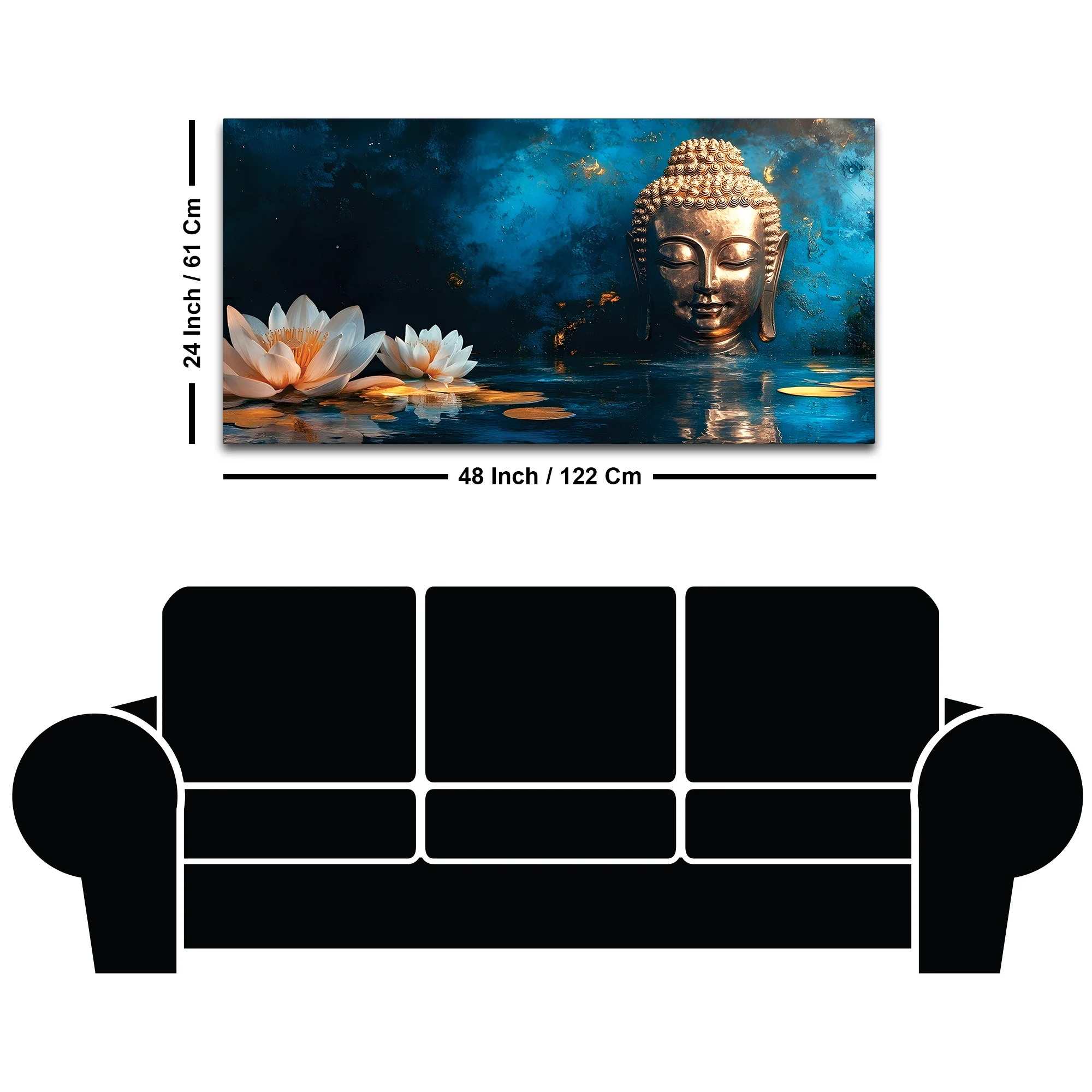 Buddha Portrait Painting for Elegant Wall Decor - Image 8