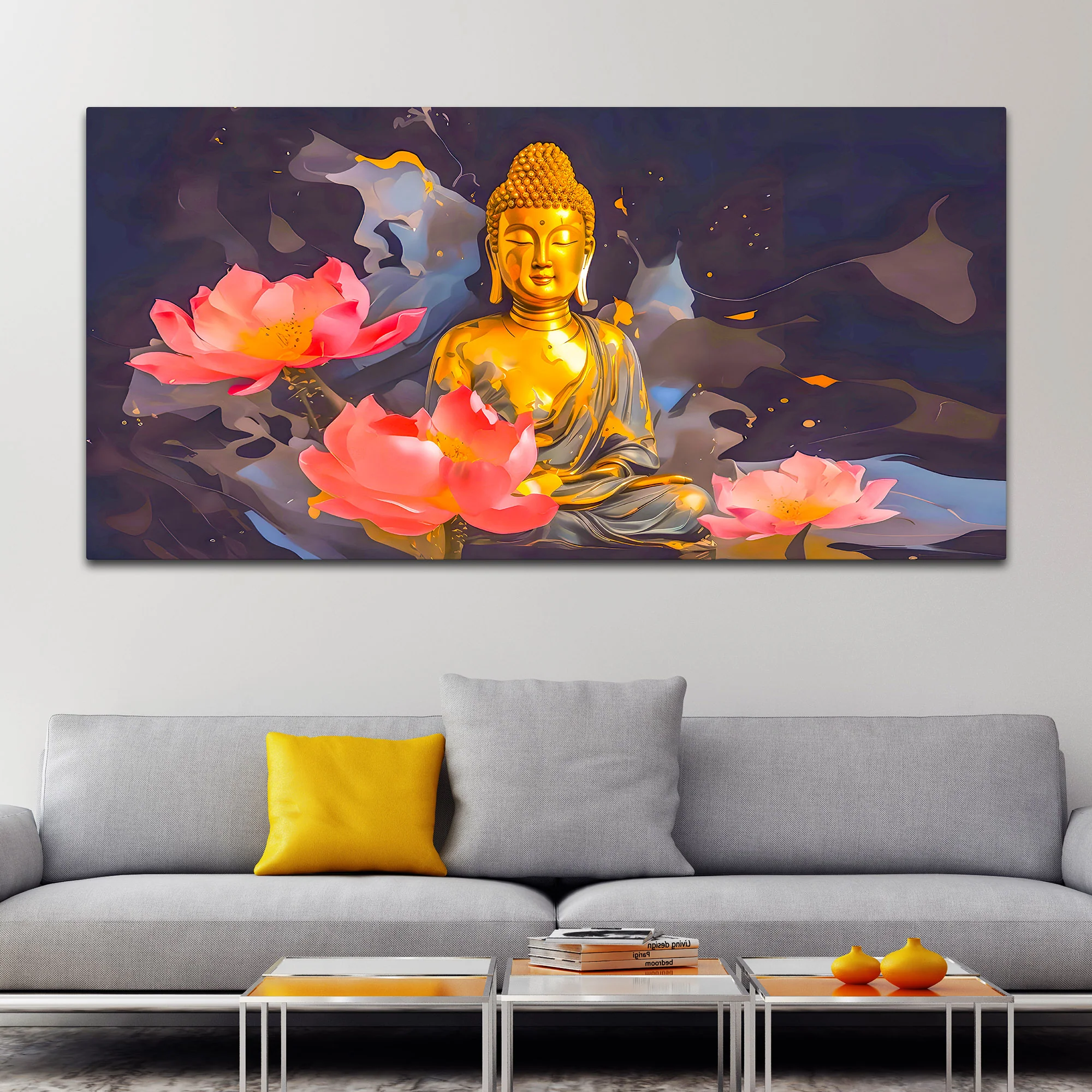 Buddha Positive Energy Wall Painting for Peaceful Living Space - Image 3