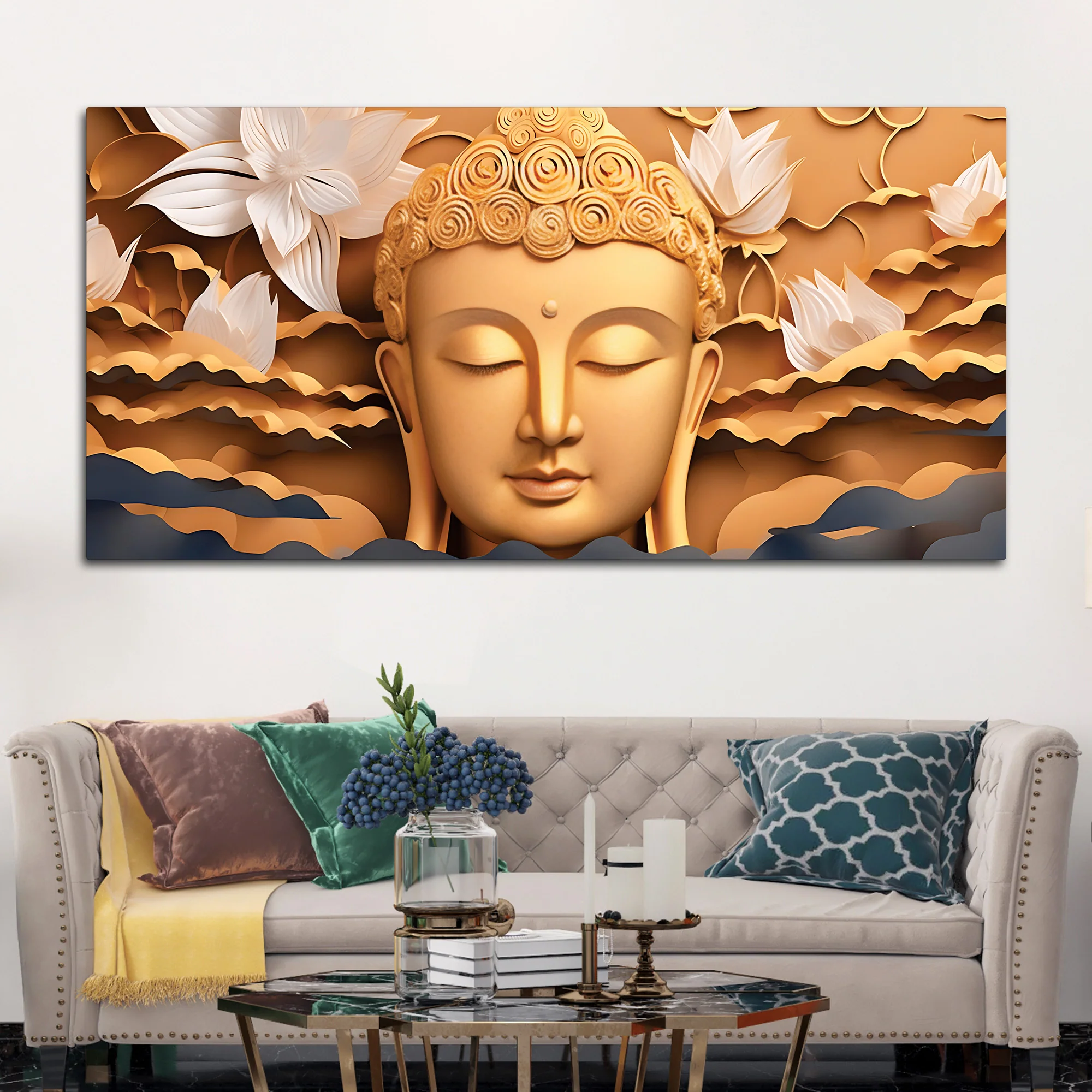 Buddha Sacred Calm Art Painting for Decor - Image 3
