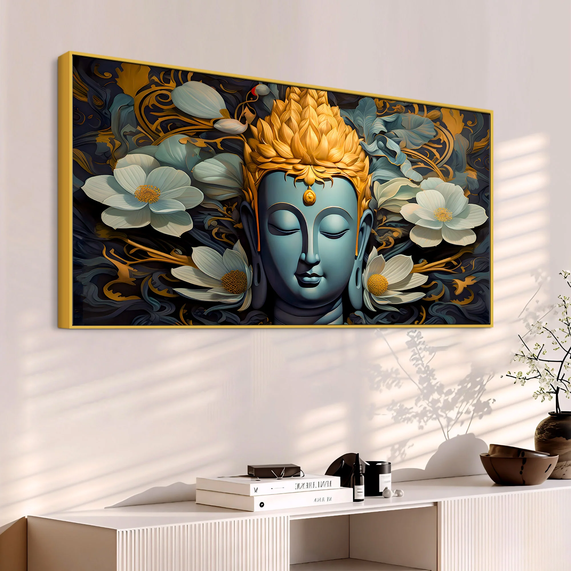 Buddha Serenity Canvas Painting for Positive Home Vibes - Image 5