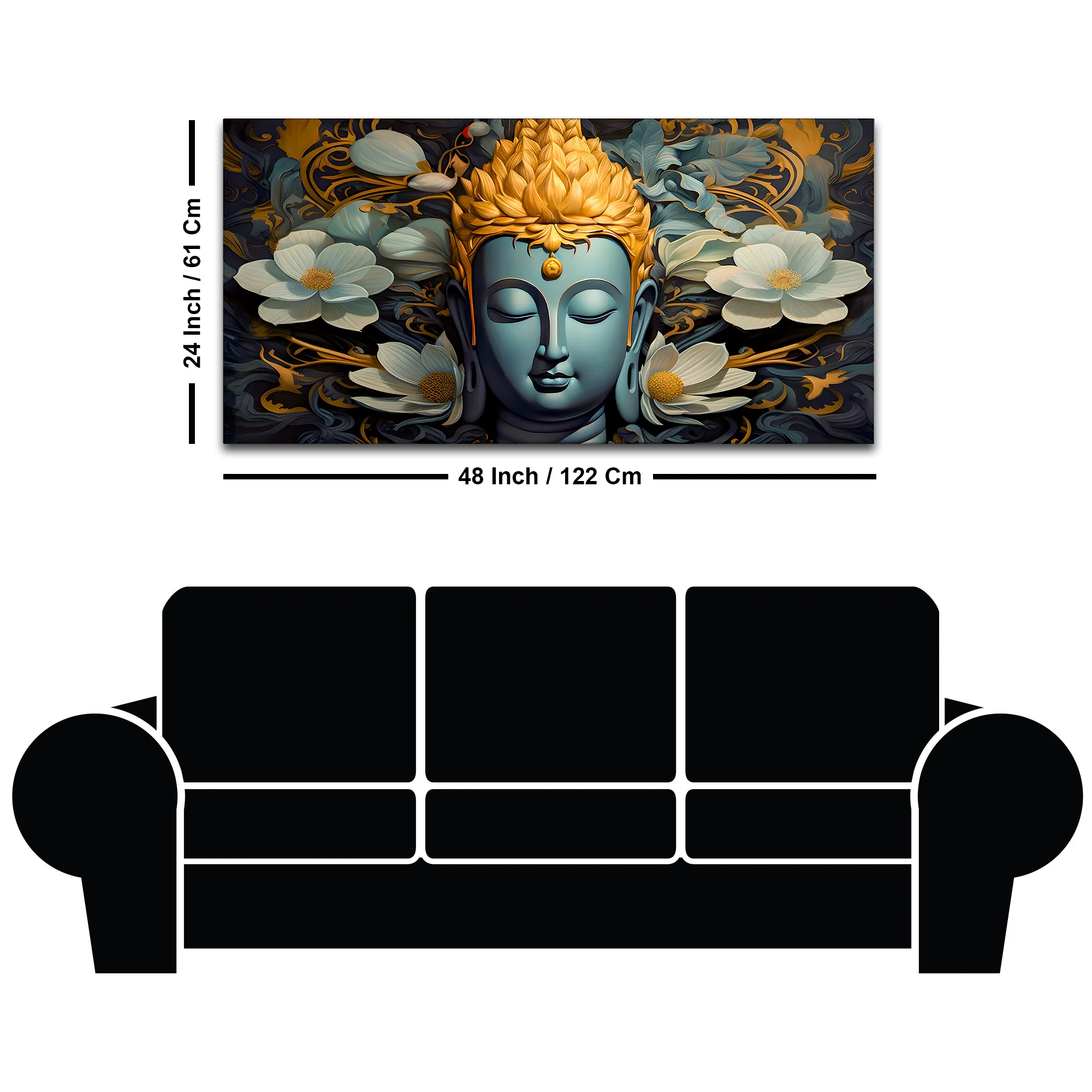 Buddha Serenity Canvas Painting for Positive Home Vibes - Image 8
