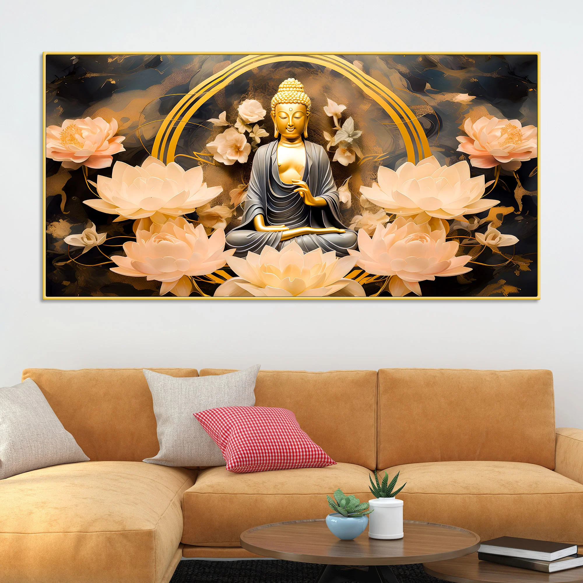 Buddha Serenity Canvas Wall Painting for Living Room & Office