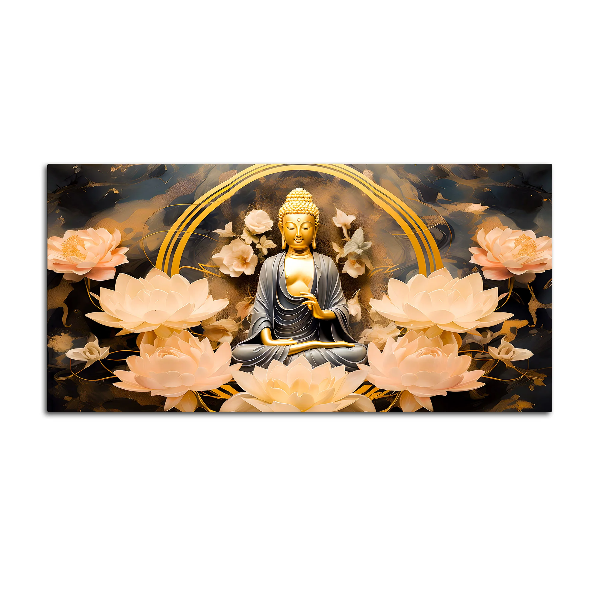 Buddha Serenity Canvas Wall Painting for Living Room & Office - Image 4
