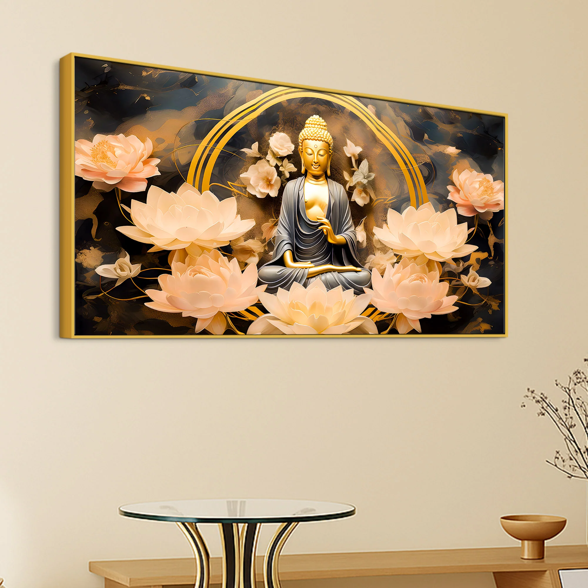 Buddha Serenity Canvas Wall Painting for Living Room & Office - Image 5