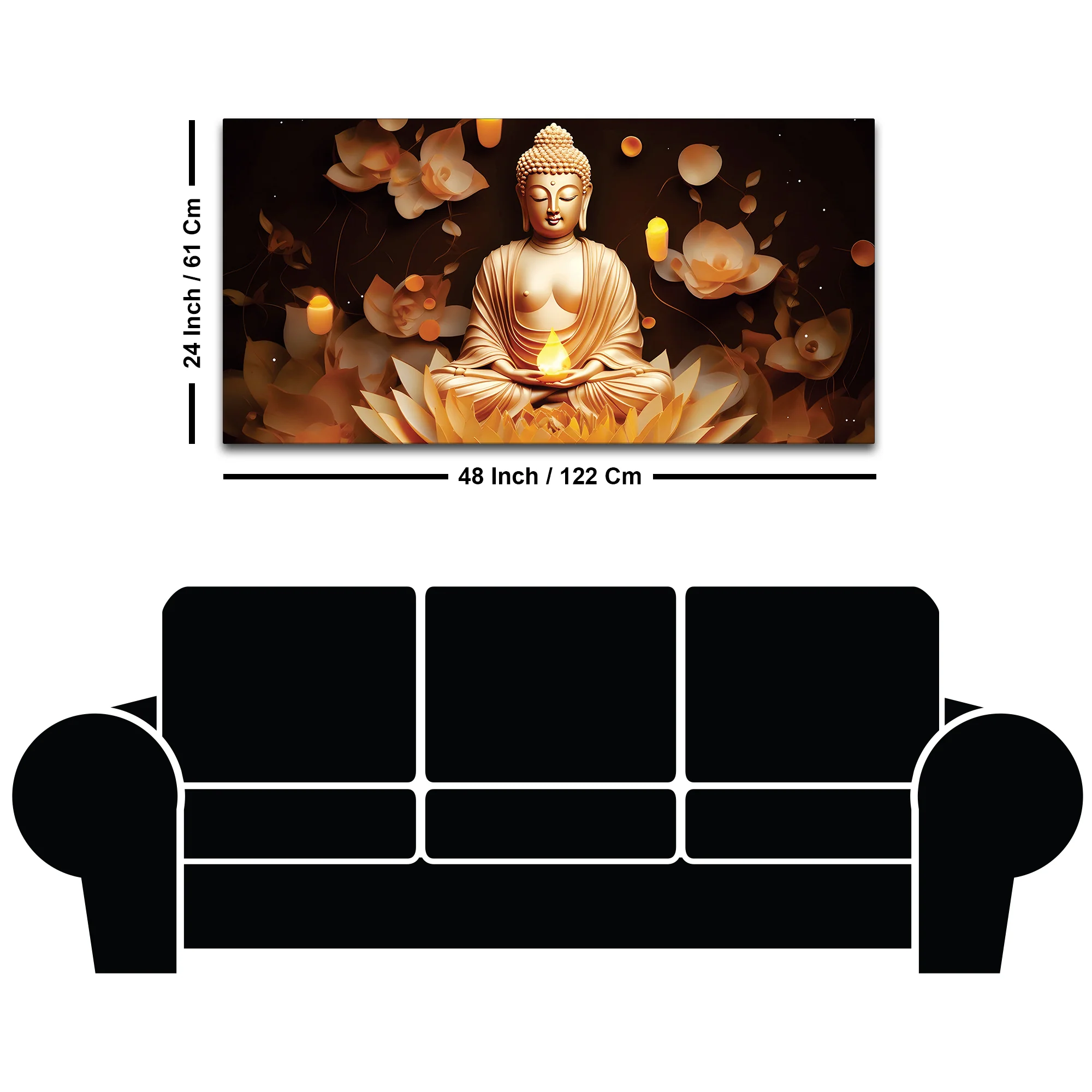 Buddha Serenity Painting for Living Room Decoration - Image 8