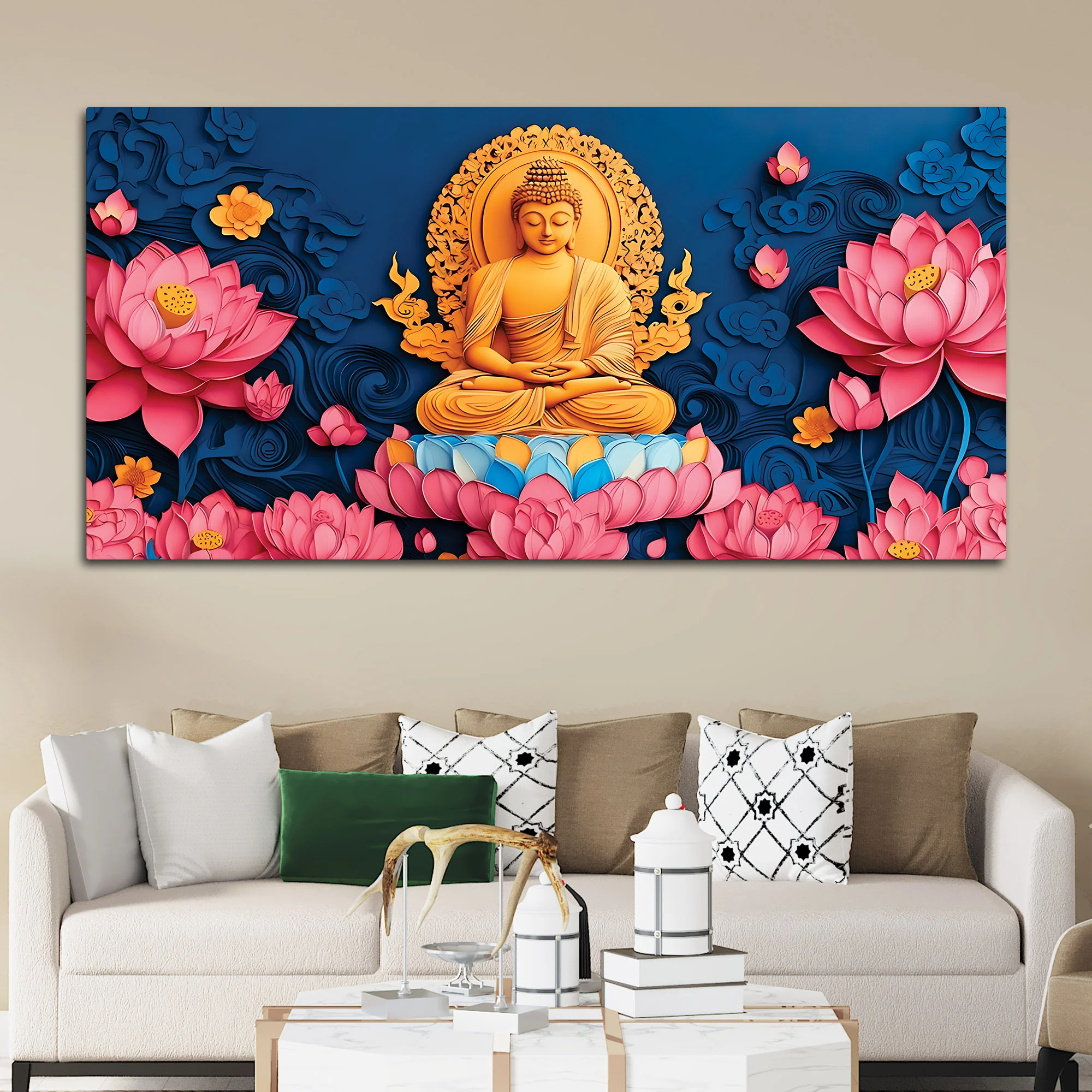 Buddha Serenity Wall Painting for Home - Image 3