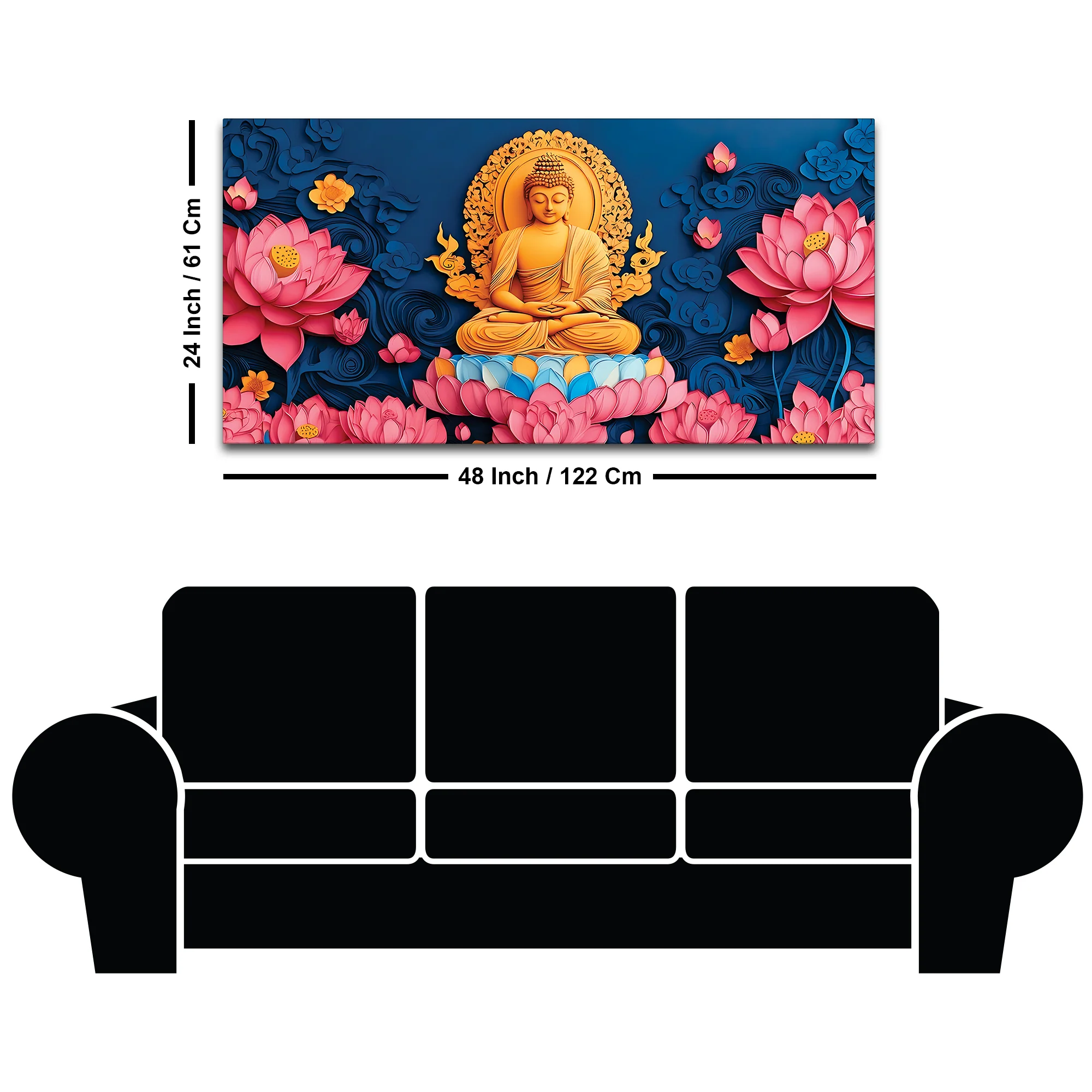 Buddha Serenity Wall Painting for Home - Image 8