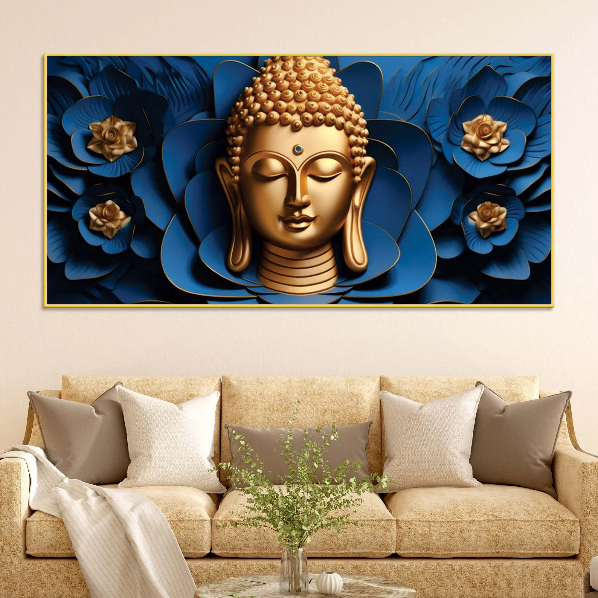 Buddha Spiritual Focus Painting for Walls
