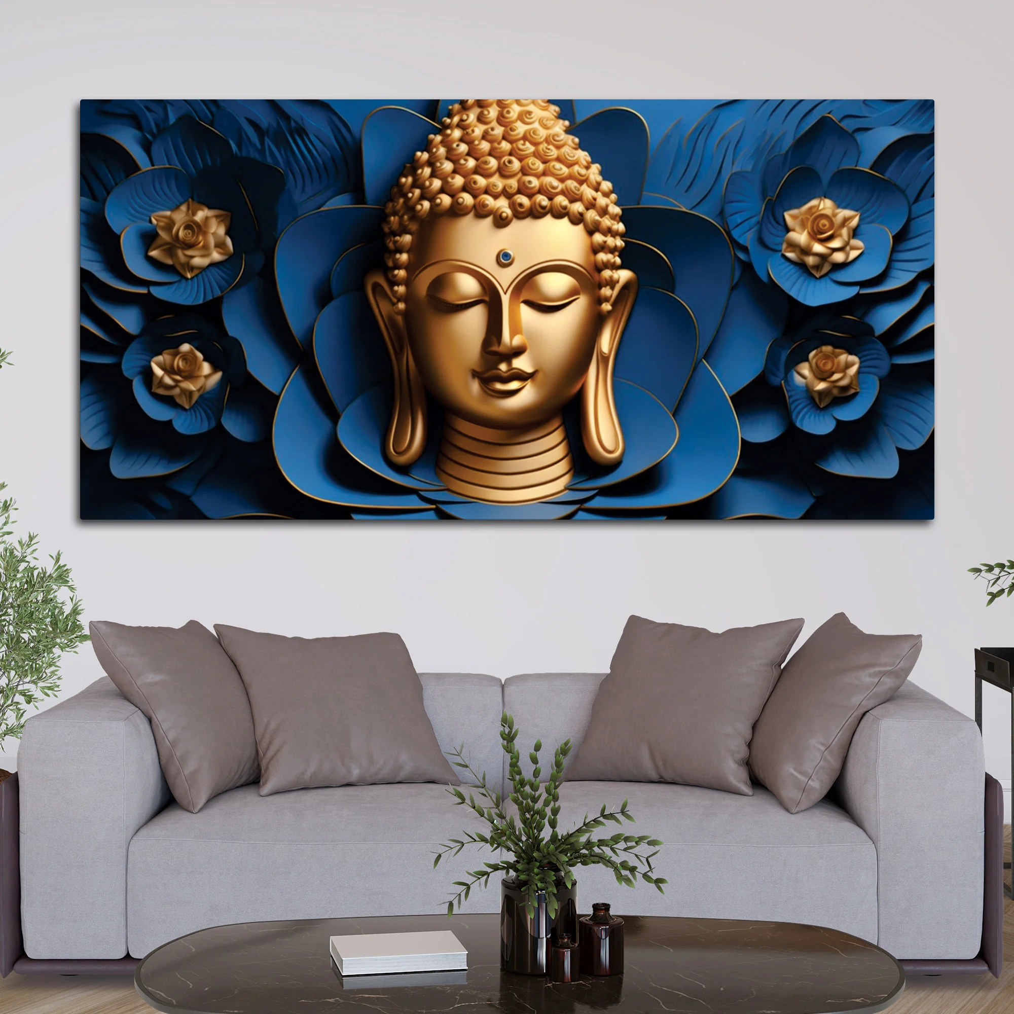 Buddha Spiritual Focus Painting for Walls - Image 3