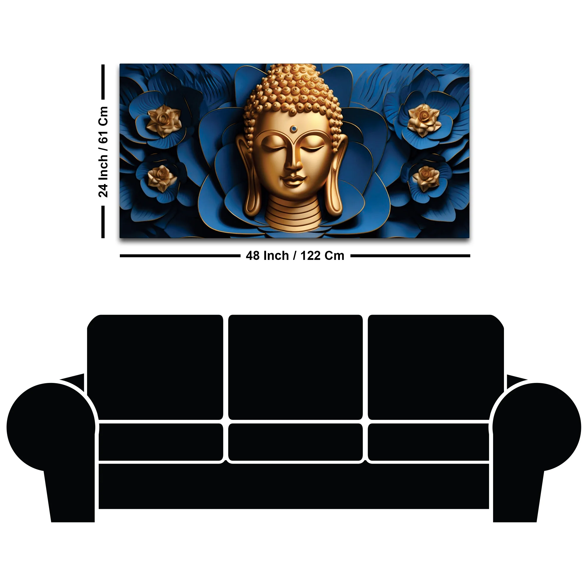 Buddha Spiritual Focus Painting for Walls - Image 8