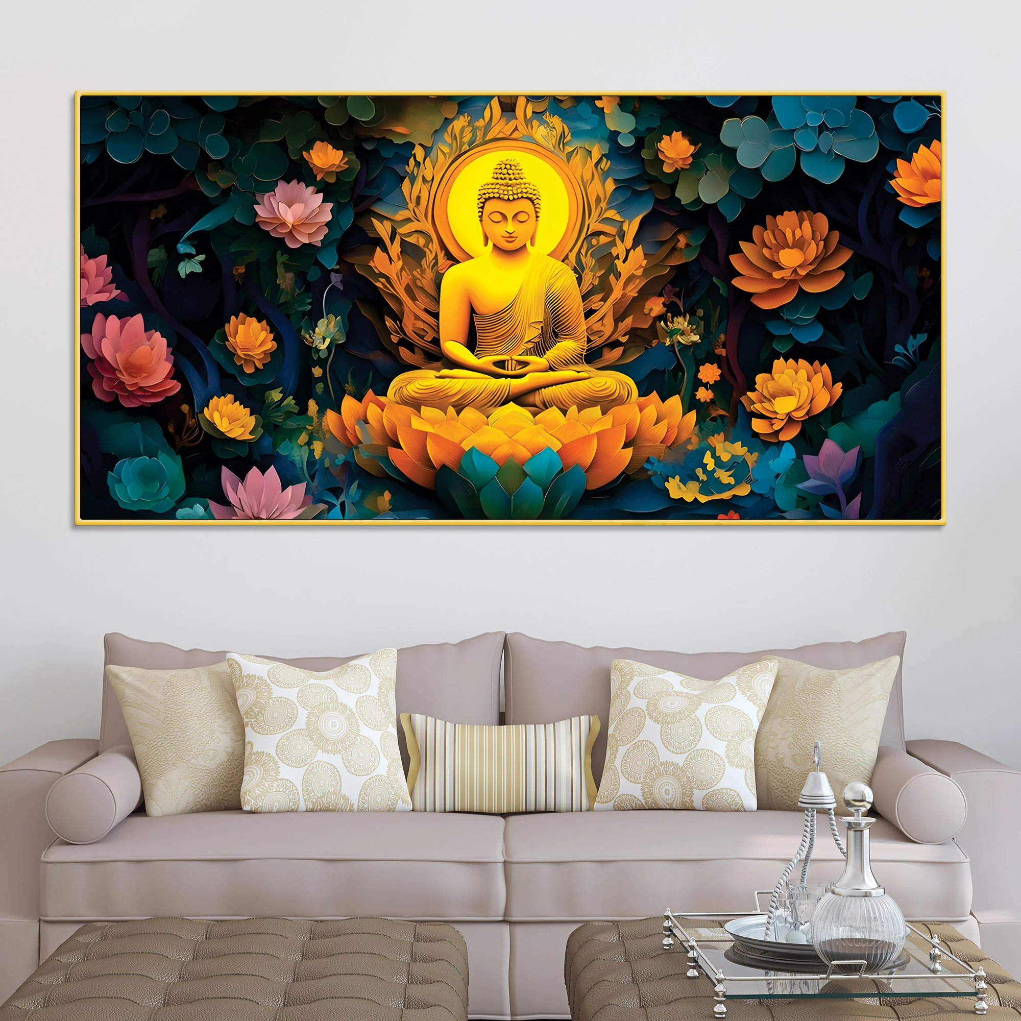 Buddha Still Mind Painting for Decor - Image 2