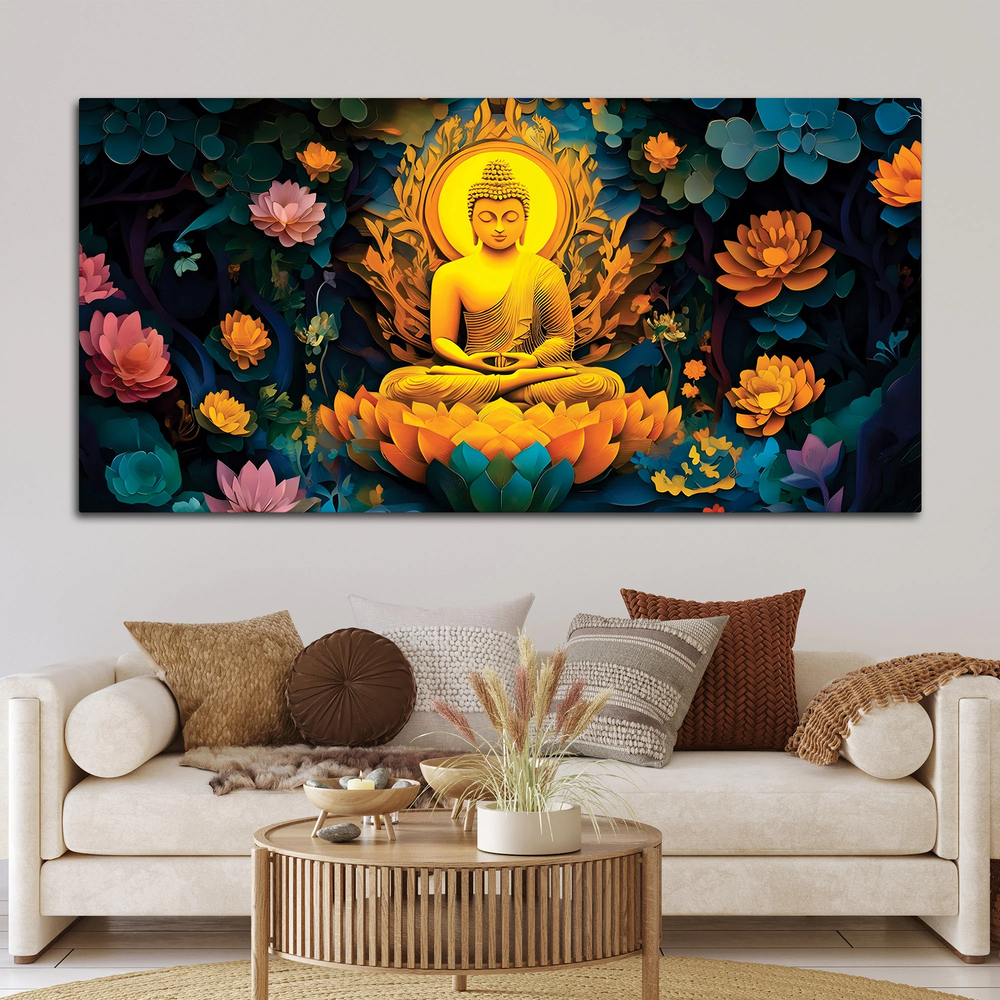 Buddha Still Mind Painting for Decor - Image 3