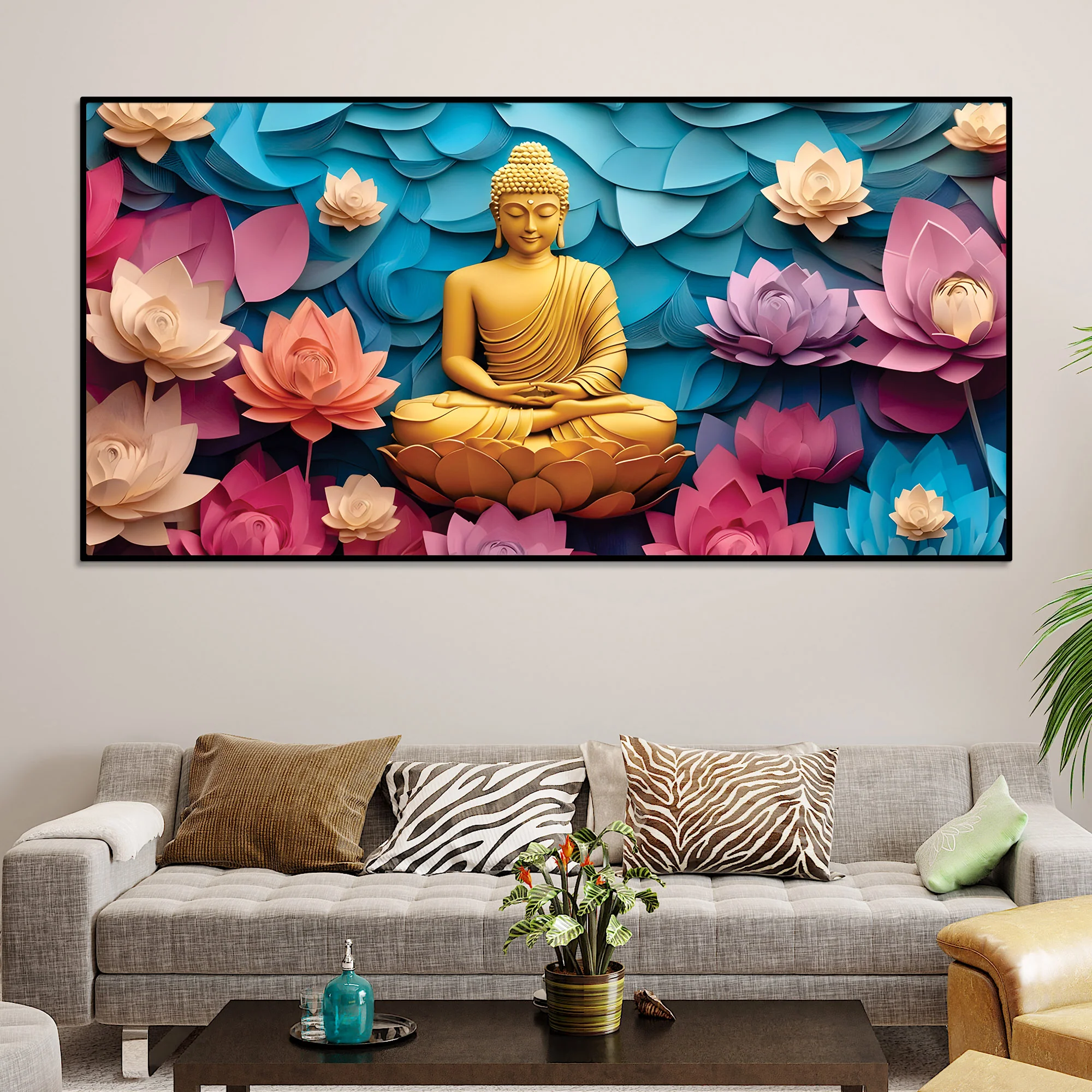 Buddha Stillness Painting for Wall Display - Image 2