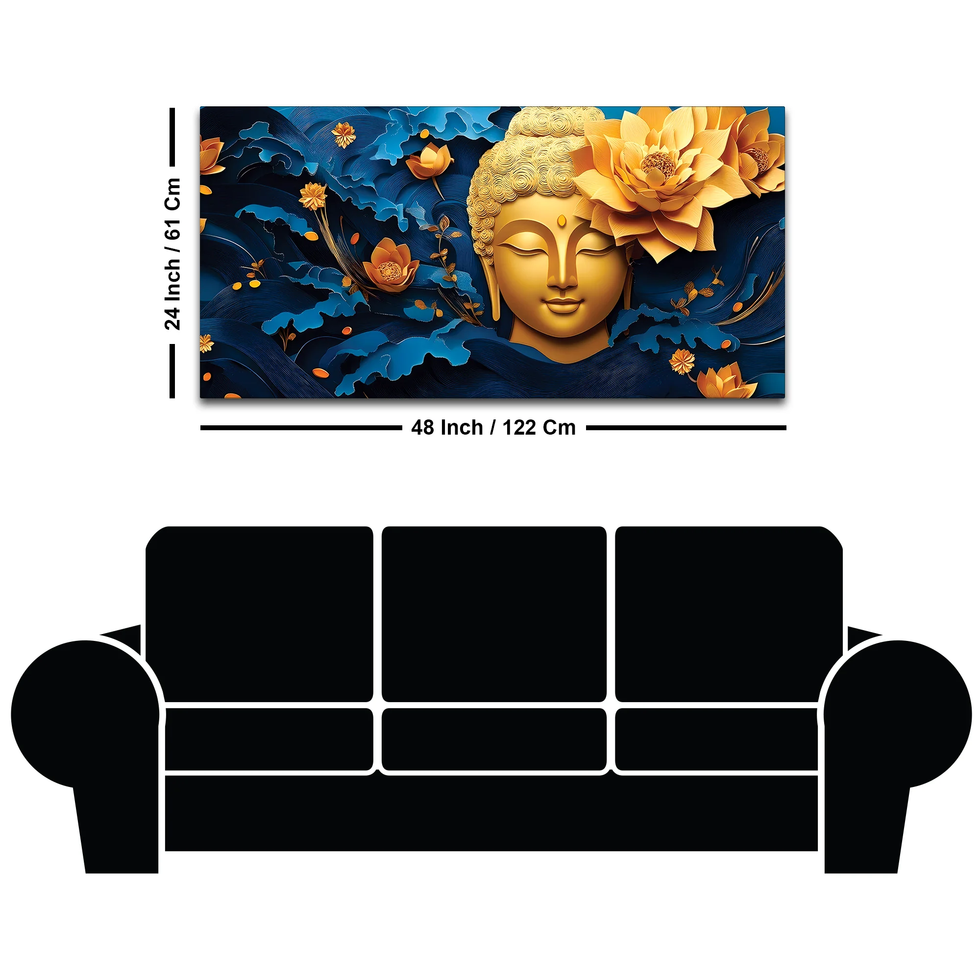Buddha Theme Painting for Modern Home - Image 8