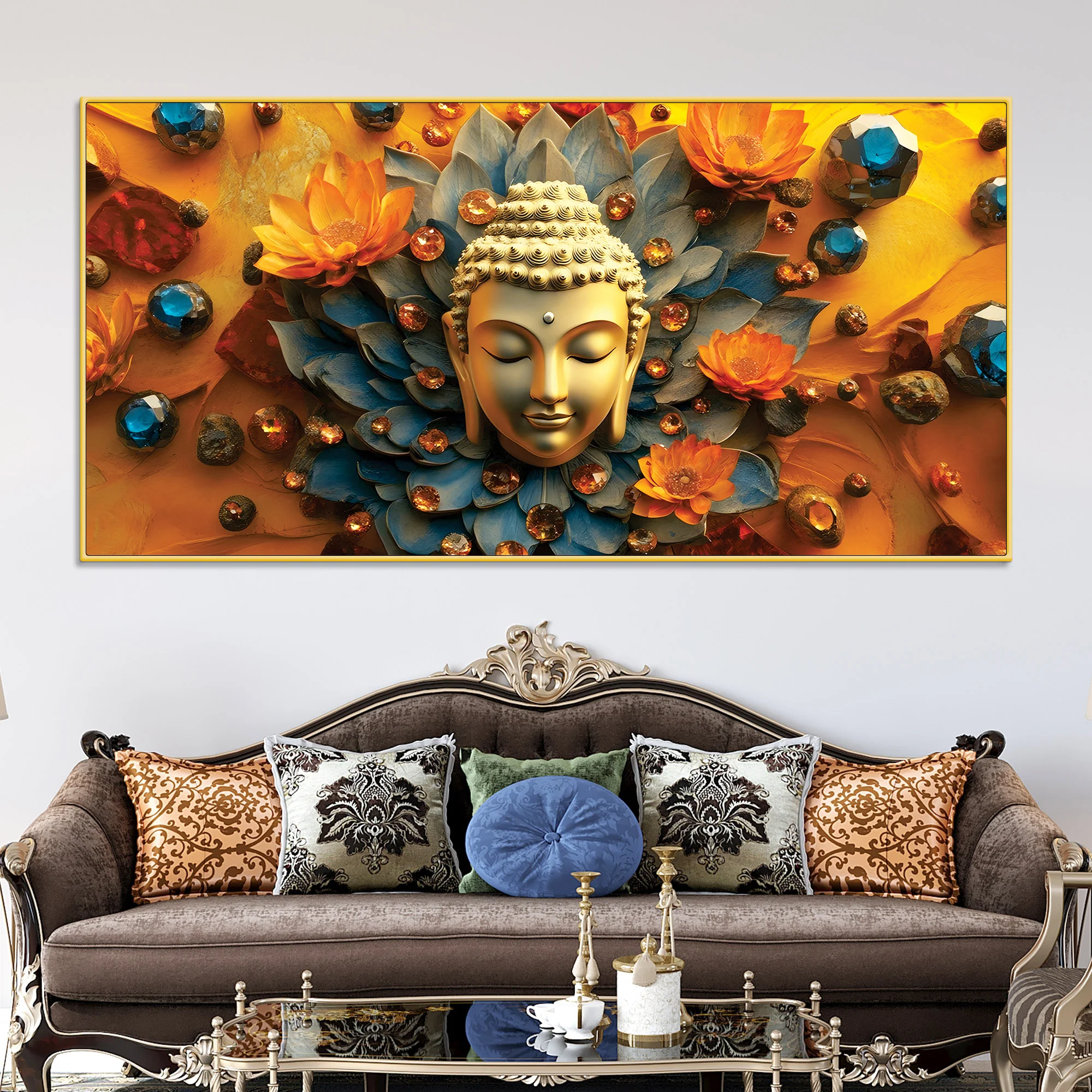 Buddha Wall Painting Decor for Elegant Interiors - Image 2