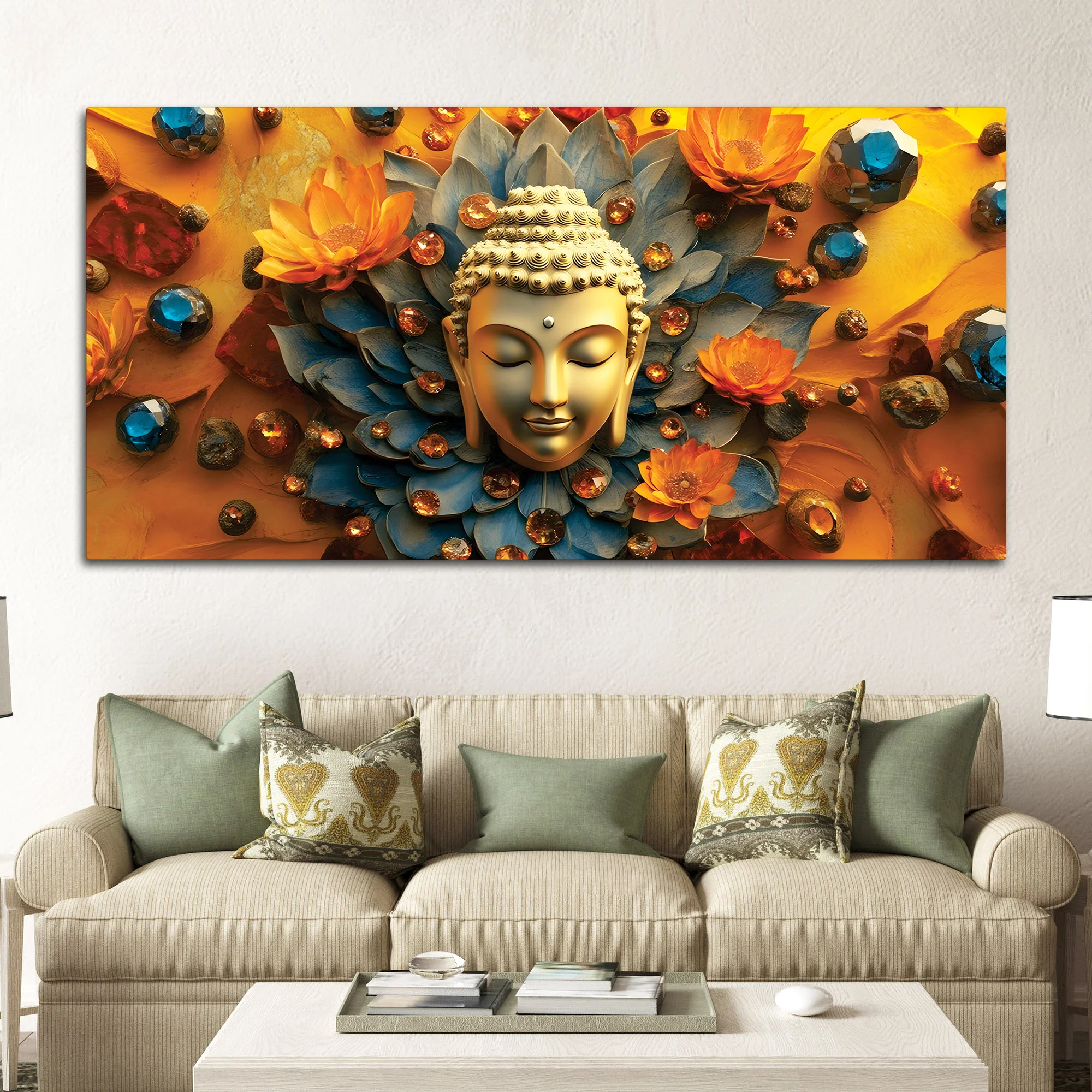 Buddha Wall Painting Decor for Elegant Interiors - Image 3