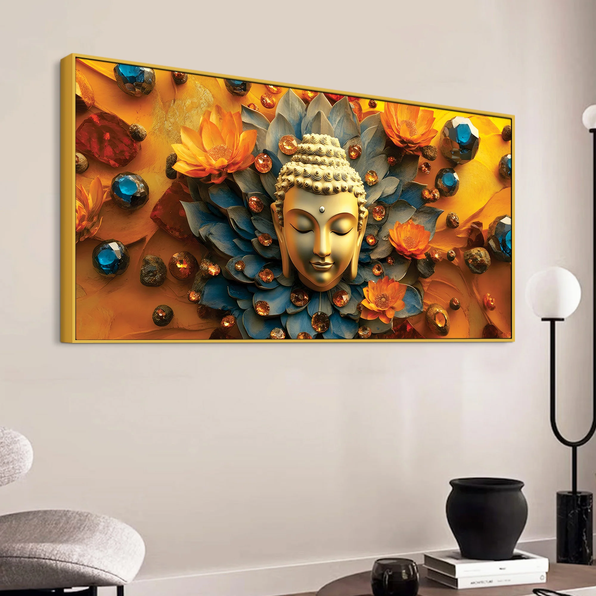 Buddha Wall Painting Decor for Elegant Interiors - Image 5