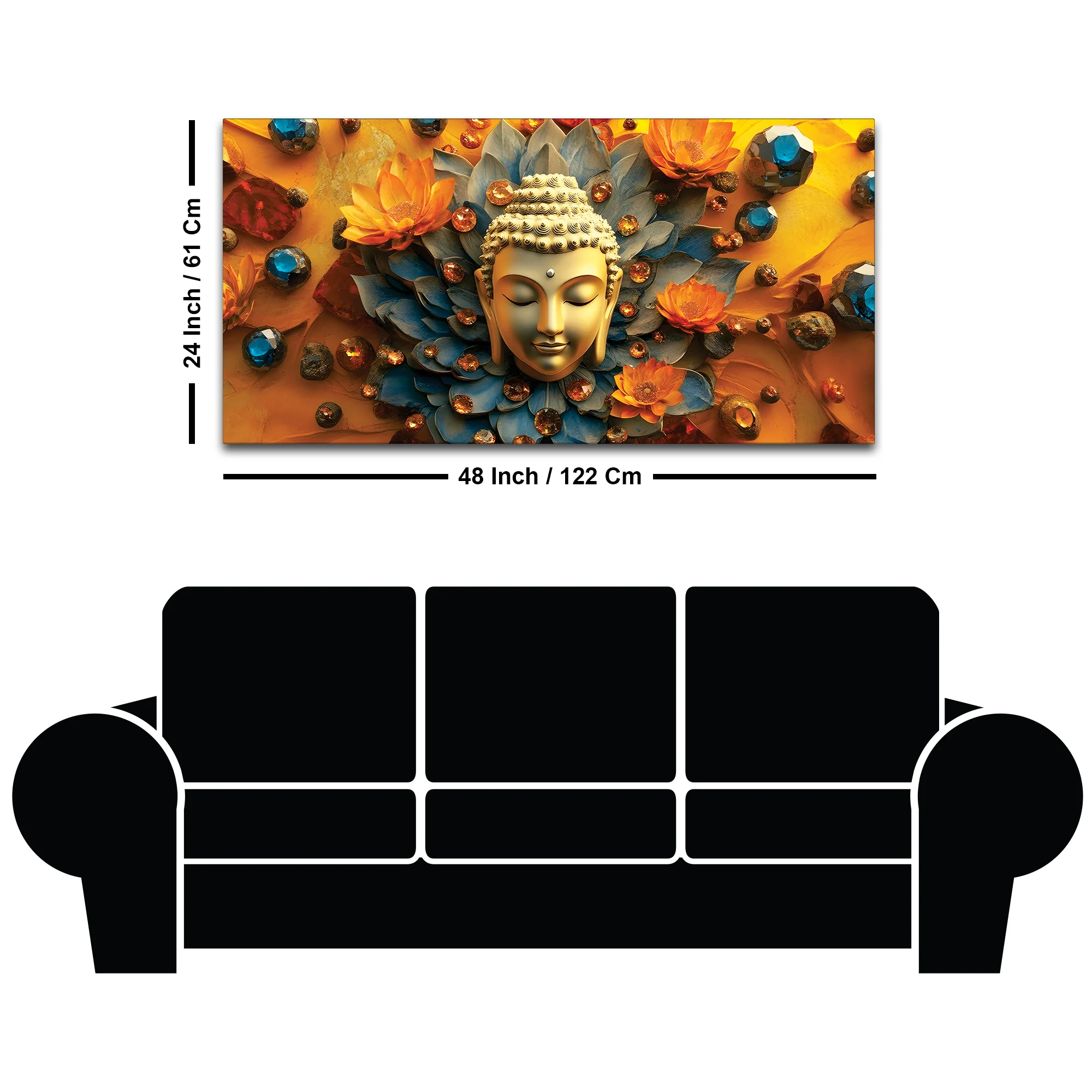 Buddha Wall Painting Decor for Elegant Interiors - Image 8