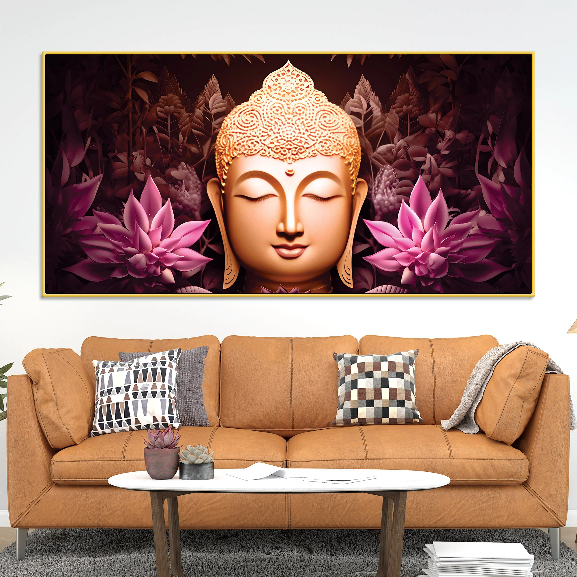 Buddha Wall Painting Decor for Living Room & Bedroom - Image 2