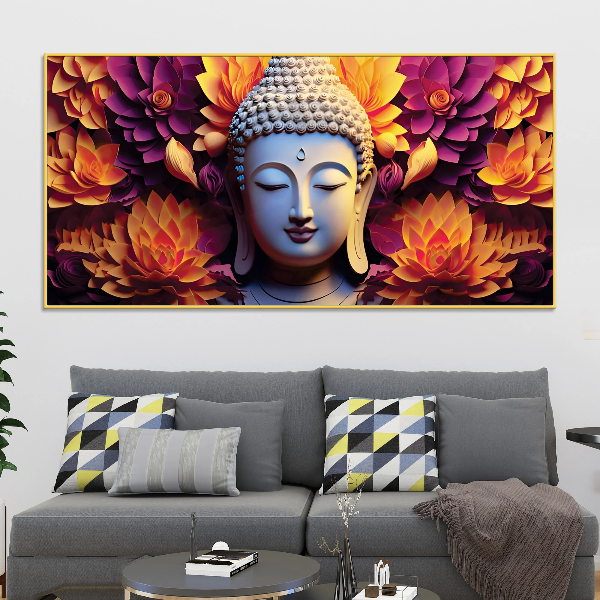 Buddha Wall Painting Decor for Modern Wall Design - Image 2
