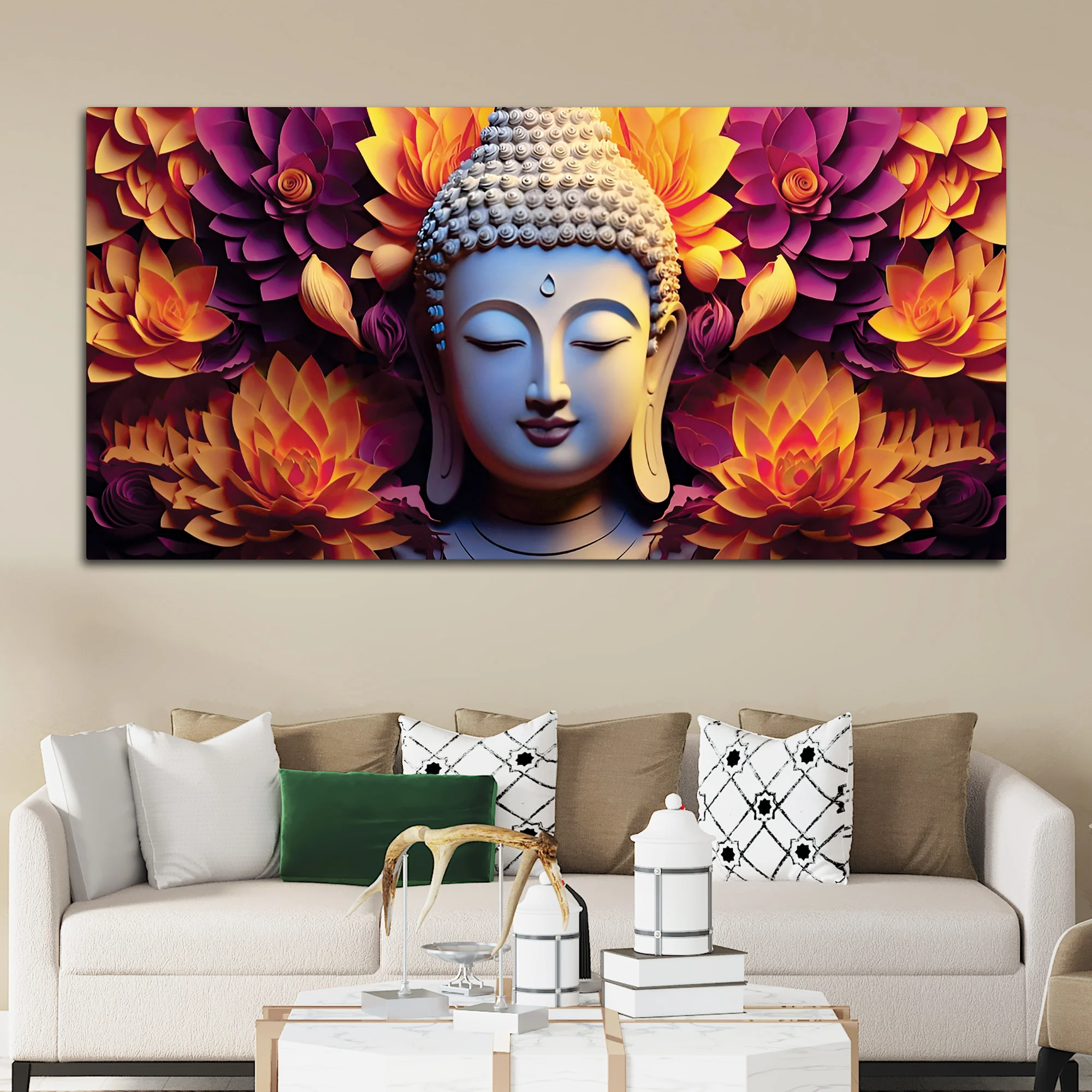 Buddha Wall Painting Decor for Modern Wall Design - Image 3