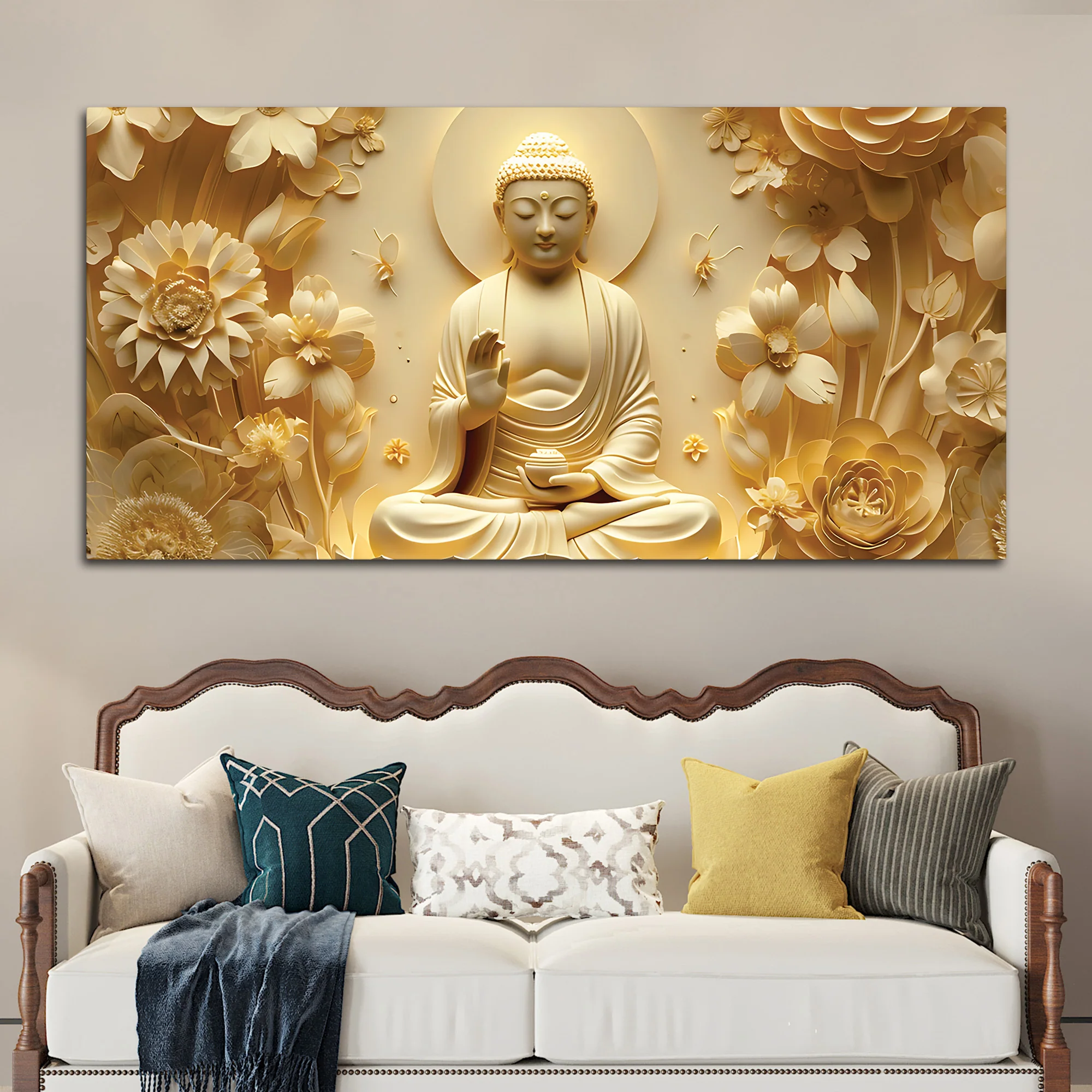 Buddha Wall Painting Decor for Positive Home Energy - Image 3