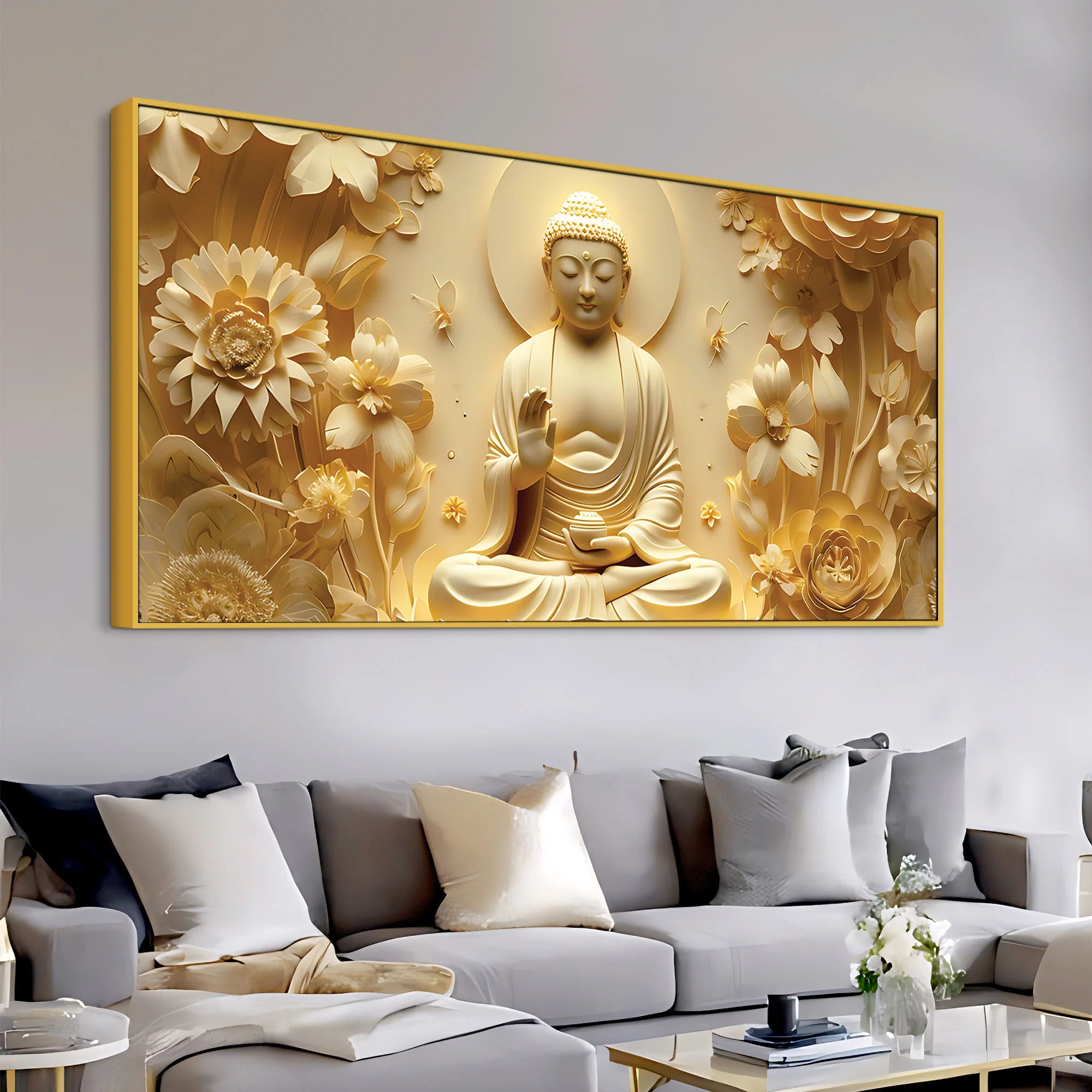 Buddha Wall Painting Decor for Positive Home Energy - Image 5