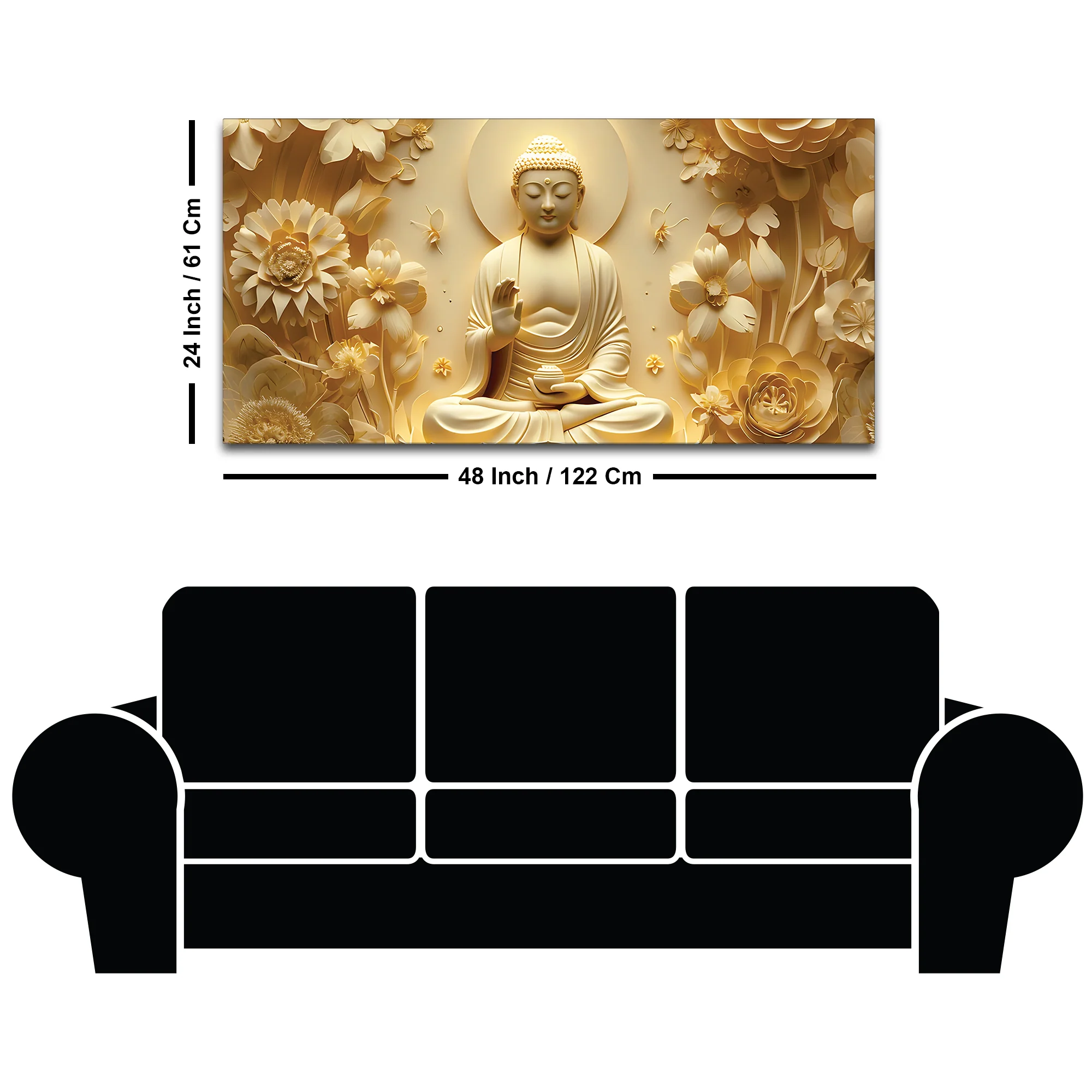 Buddha Wall Painting Decor for Positive Home Energy - Image 8