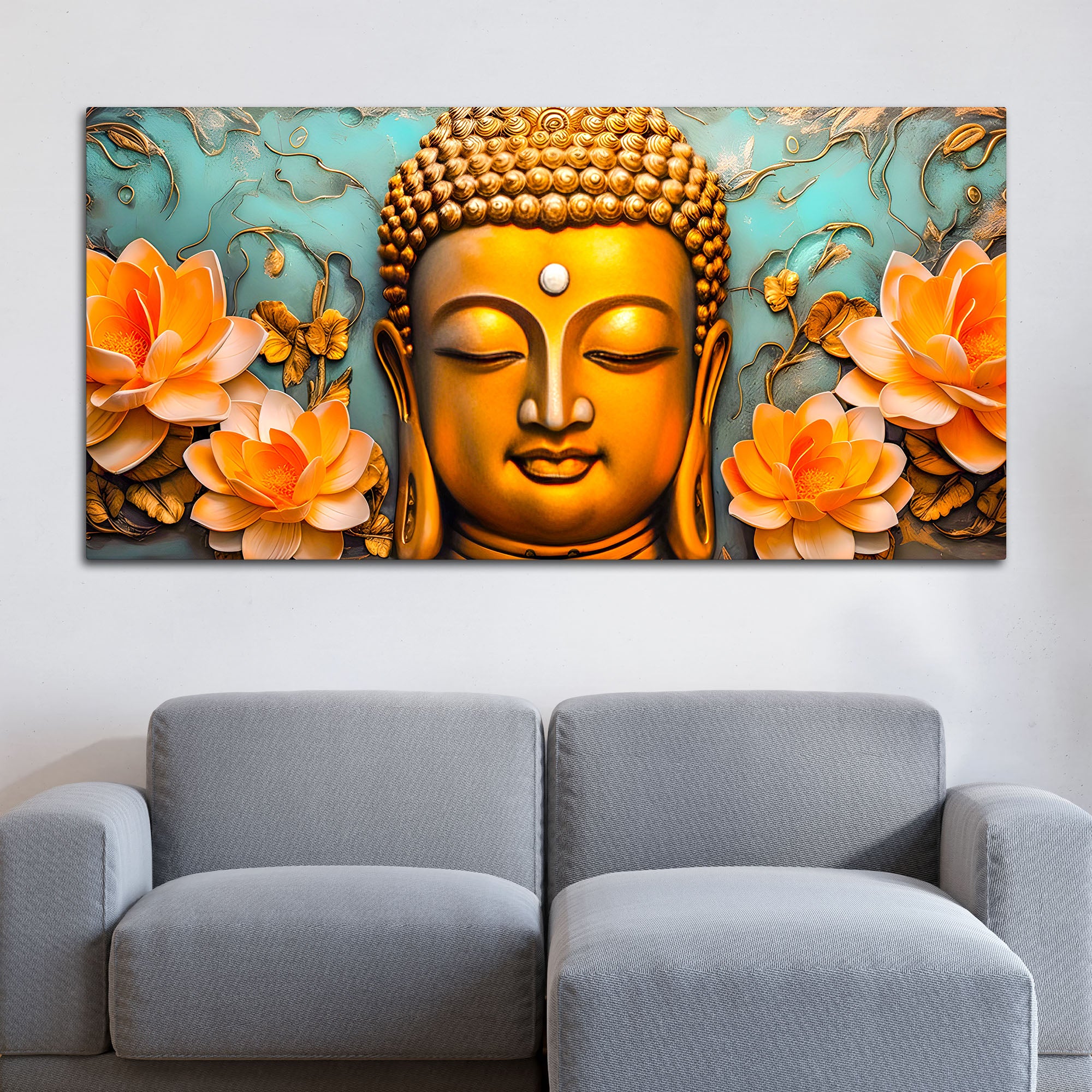 Buddha Wall Painting for Artistic Home Styling - Image 3