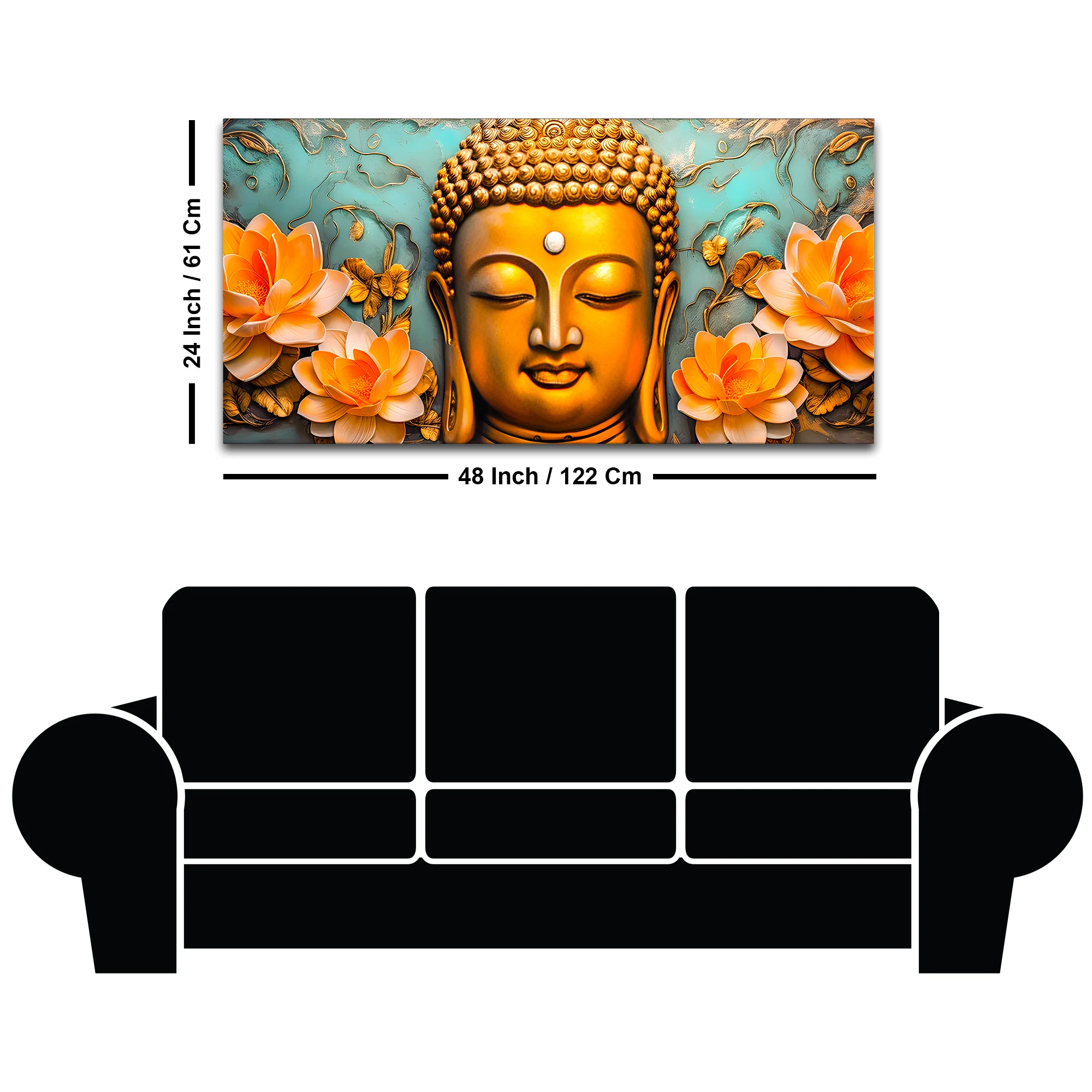 Buddha Wall Painting for Artistic Home Styling - Image 8